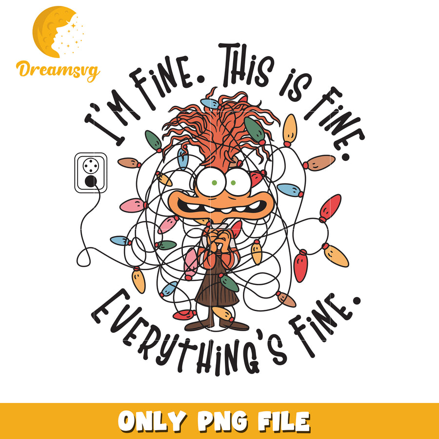 Im fine this is fine everything is fine png, merry disney png, holiday magic png