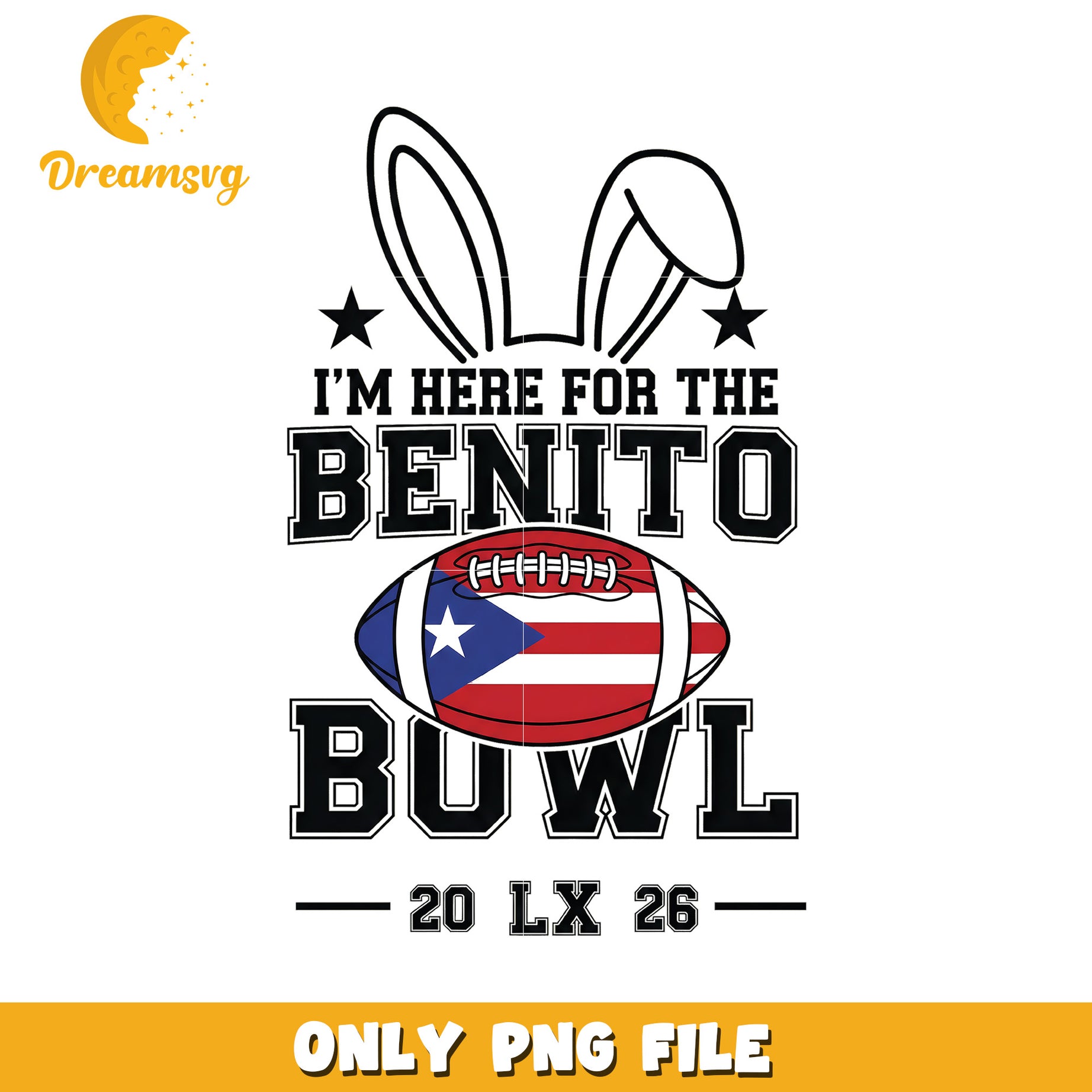 Im here for the benito bowl png, bad bunny png, benito bowl art png