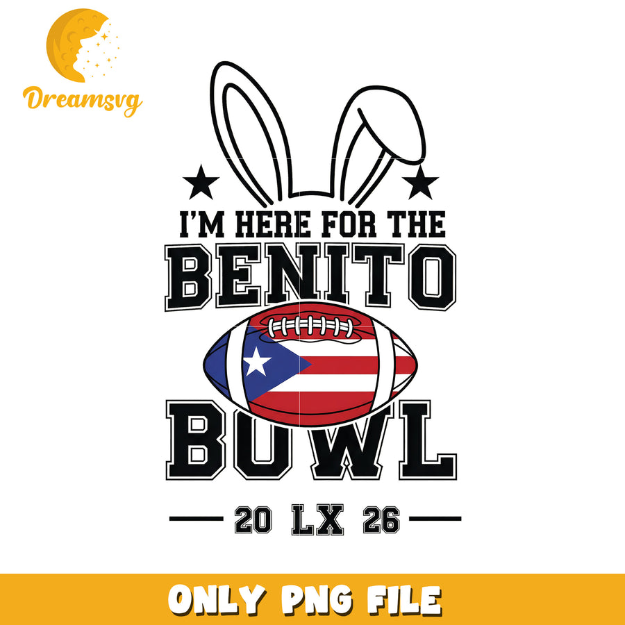 Im here for the benito bowl png, bad bunny png, benito bowl art png