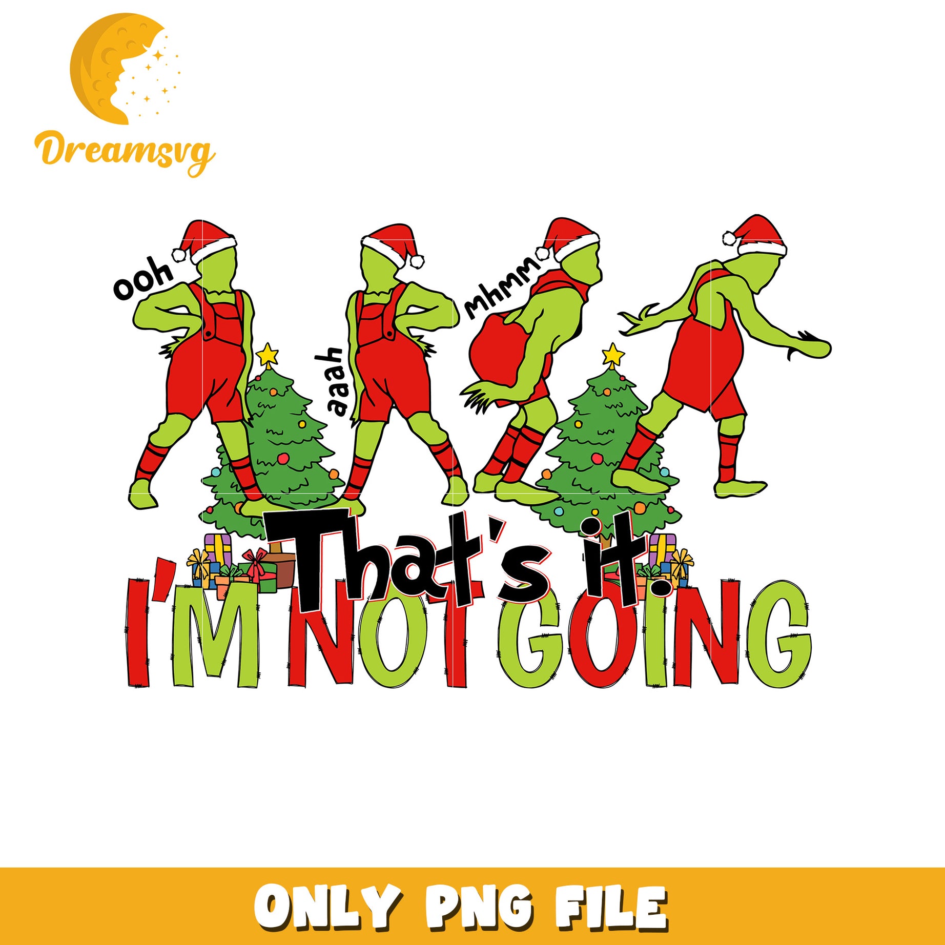 Im not going png, christmas cartoon png, grinch funny png