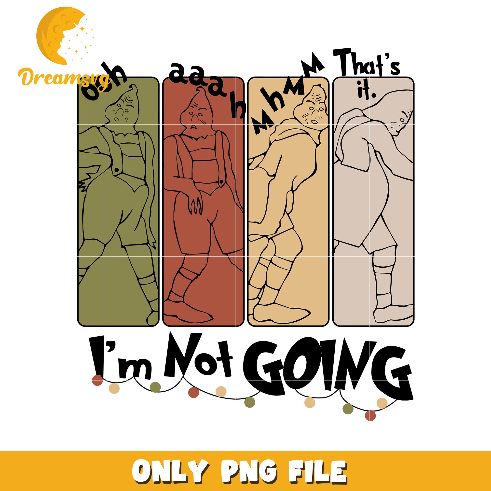Im not going png, grinch smile png, christmas decor png