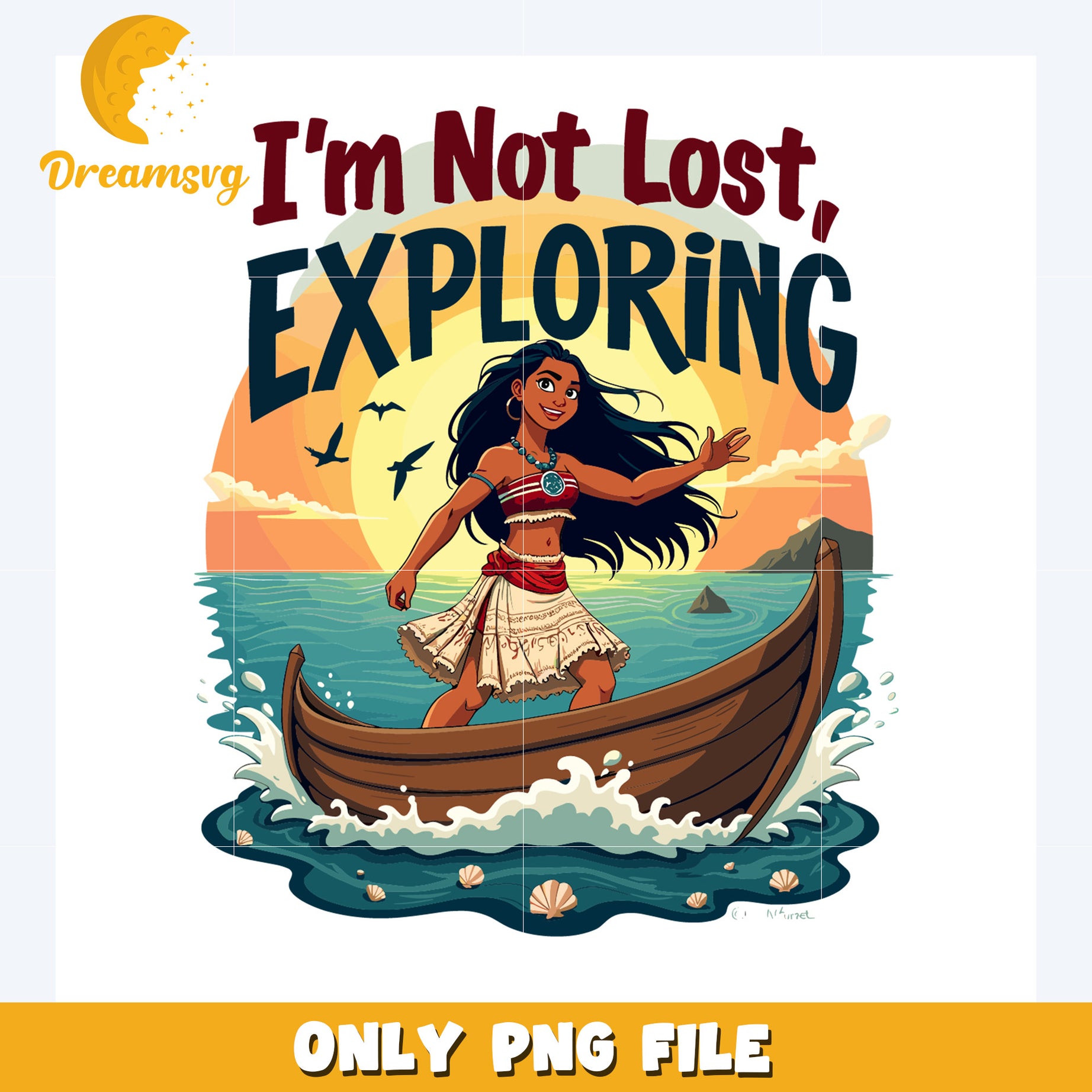 Im not lost exploring png, disney world png, moana cartoon png