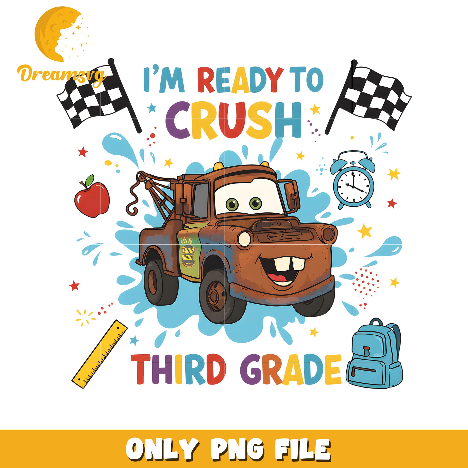 Im ready to crush third grade png, disney cars png, cars movies character png