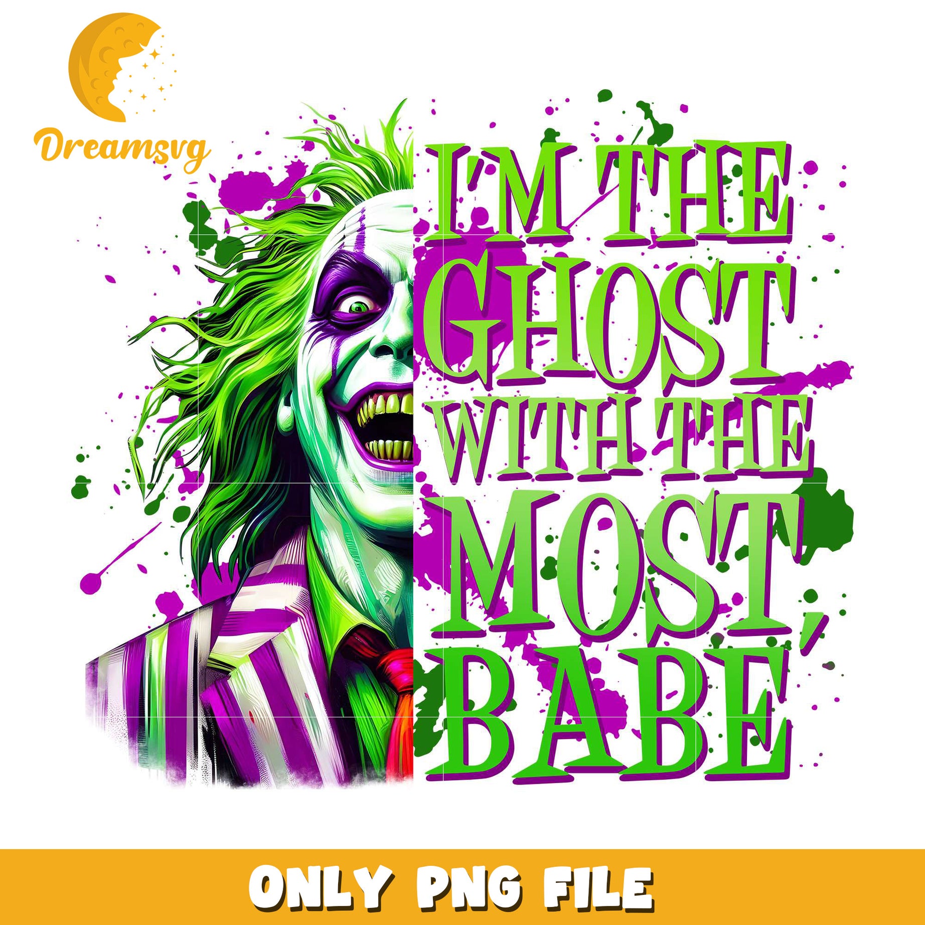 Im the ghost with the most babe png, happy halloween​​​ png, halloween toys​ png