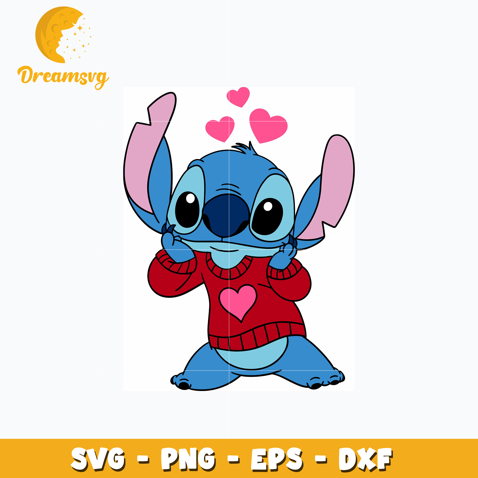 Stitch love valentine day svg – DreamSVG Store