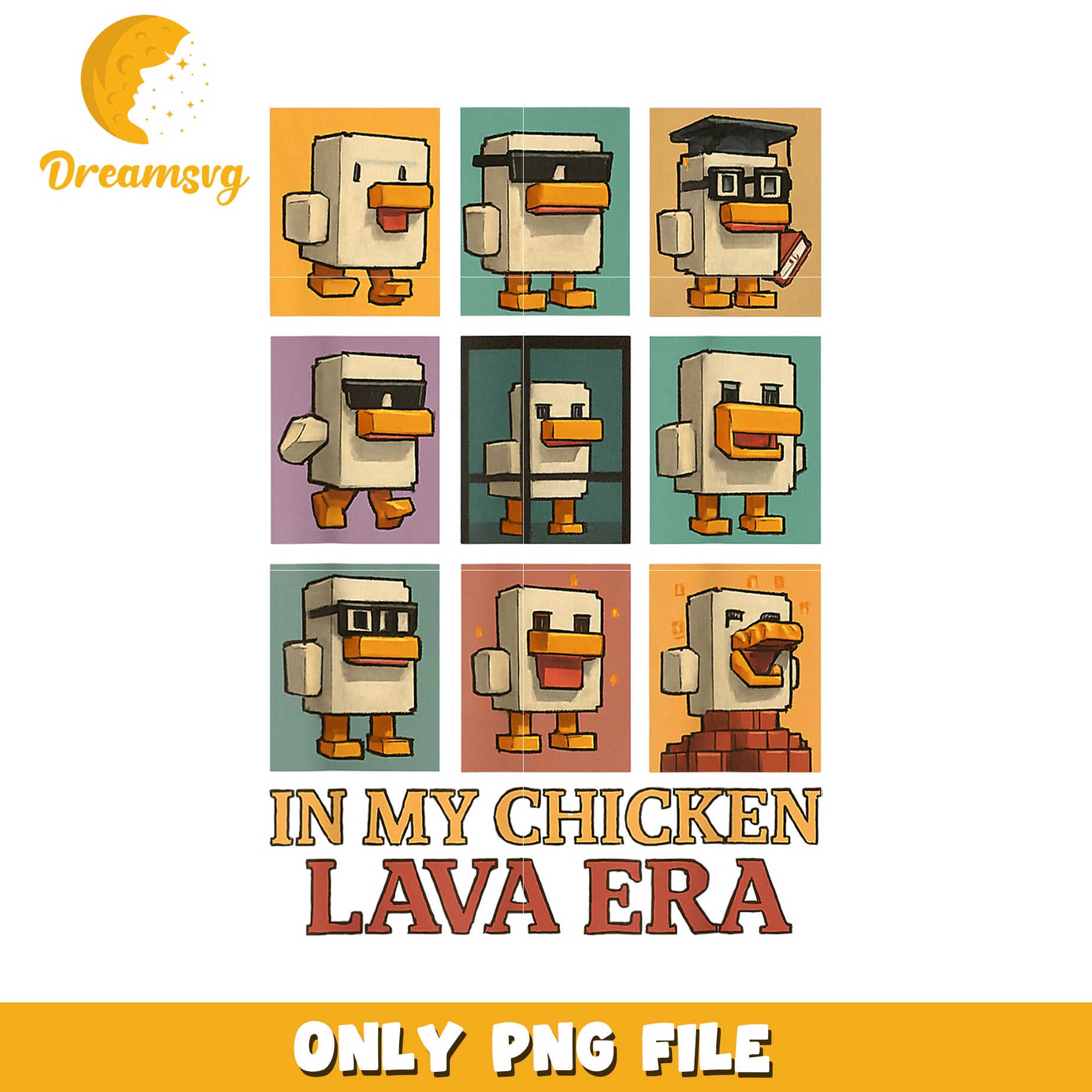 In My Chicken Lava Era, Fun PNG Designs for Creative Projects