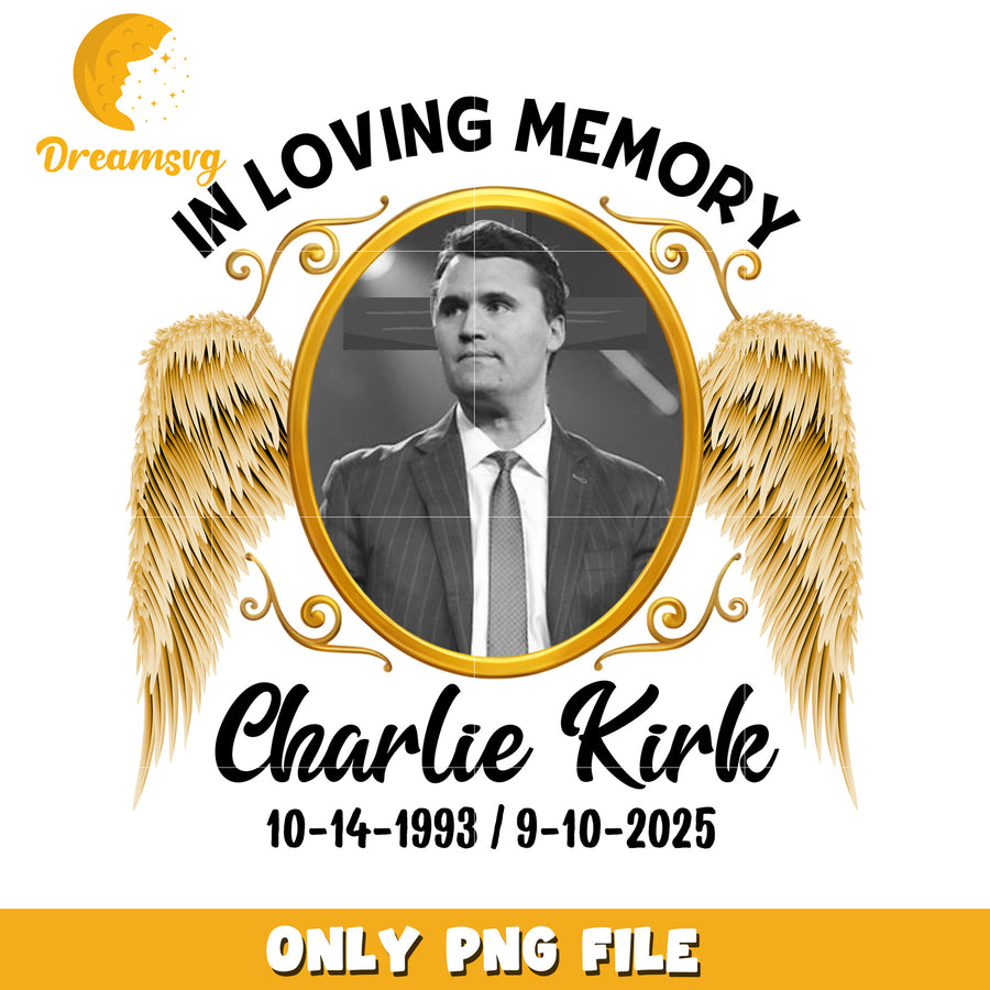 In loving memory png, charlie kirk cambridge​​ png, ameirca charlie png