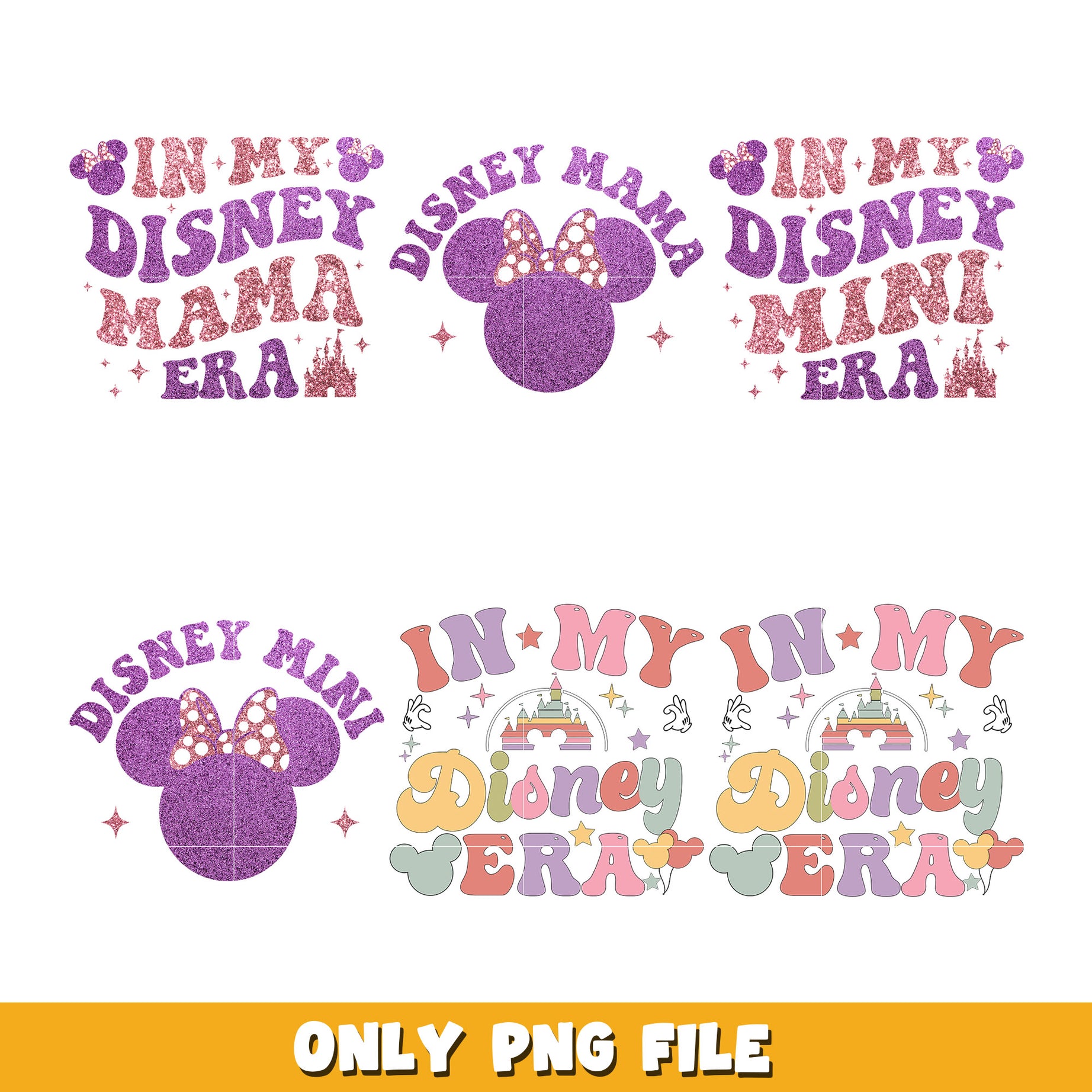 In my Disney era  bundle png, Disney cartoon png, Digital download 