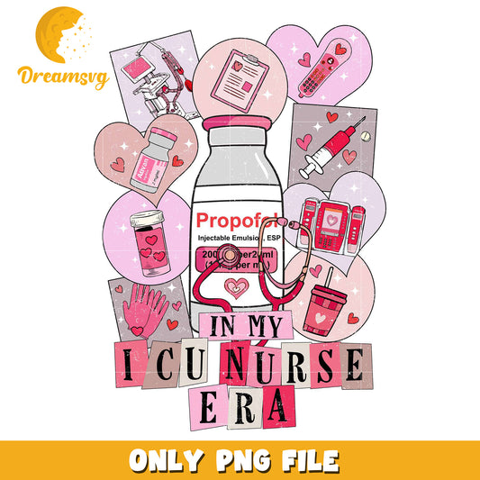 In my ICU era nurse valentine png, nurse valentine png