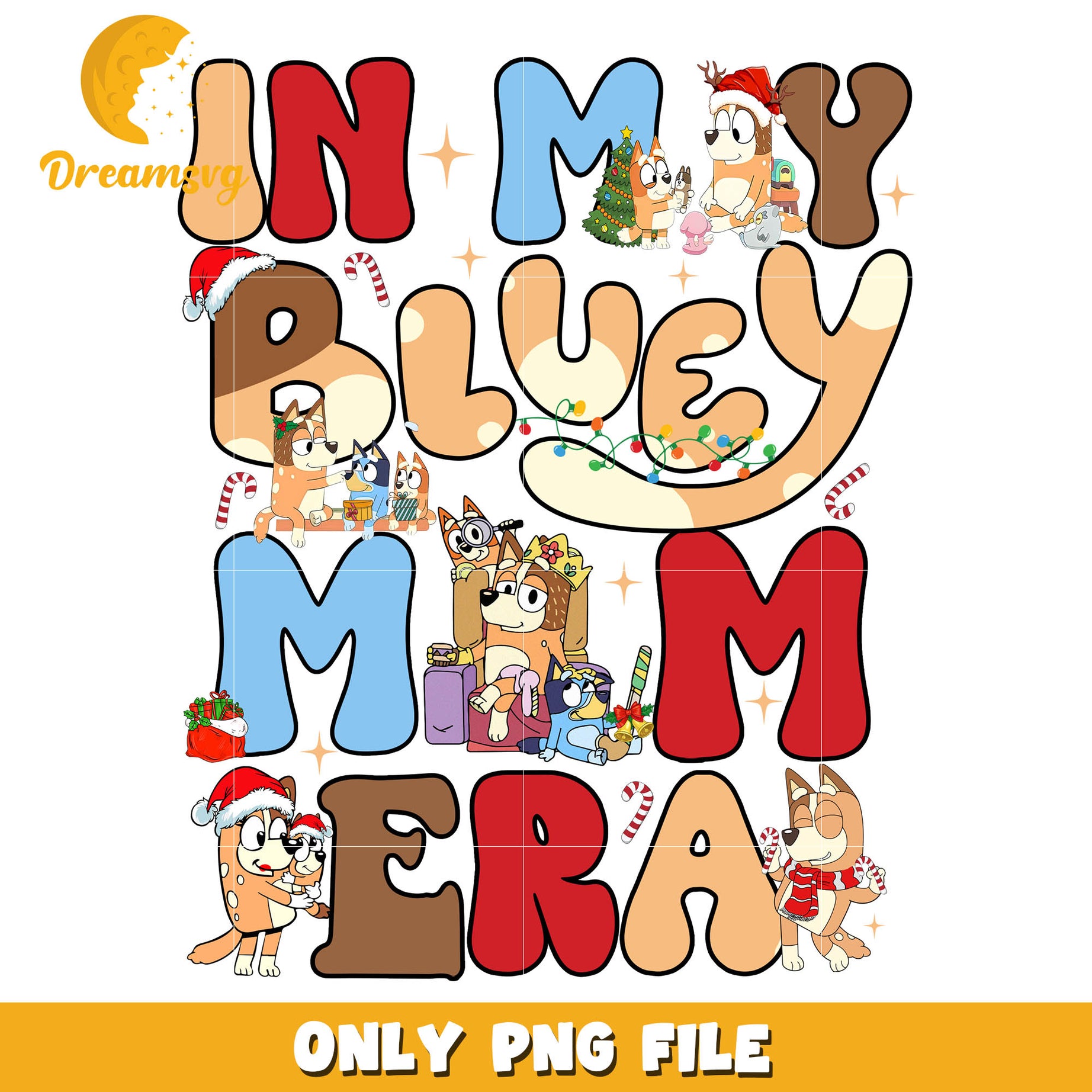 In my bluey mom era png, blueys cartoon png, the cartoon bluey​ png