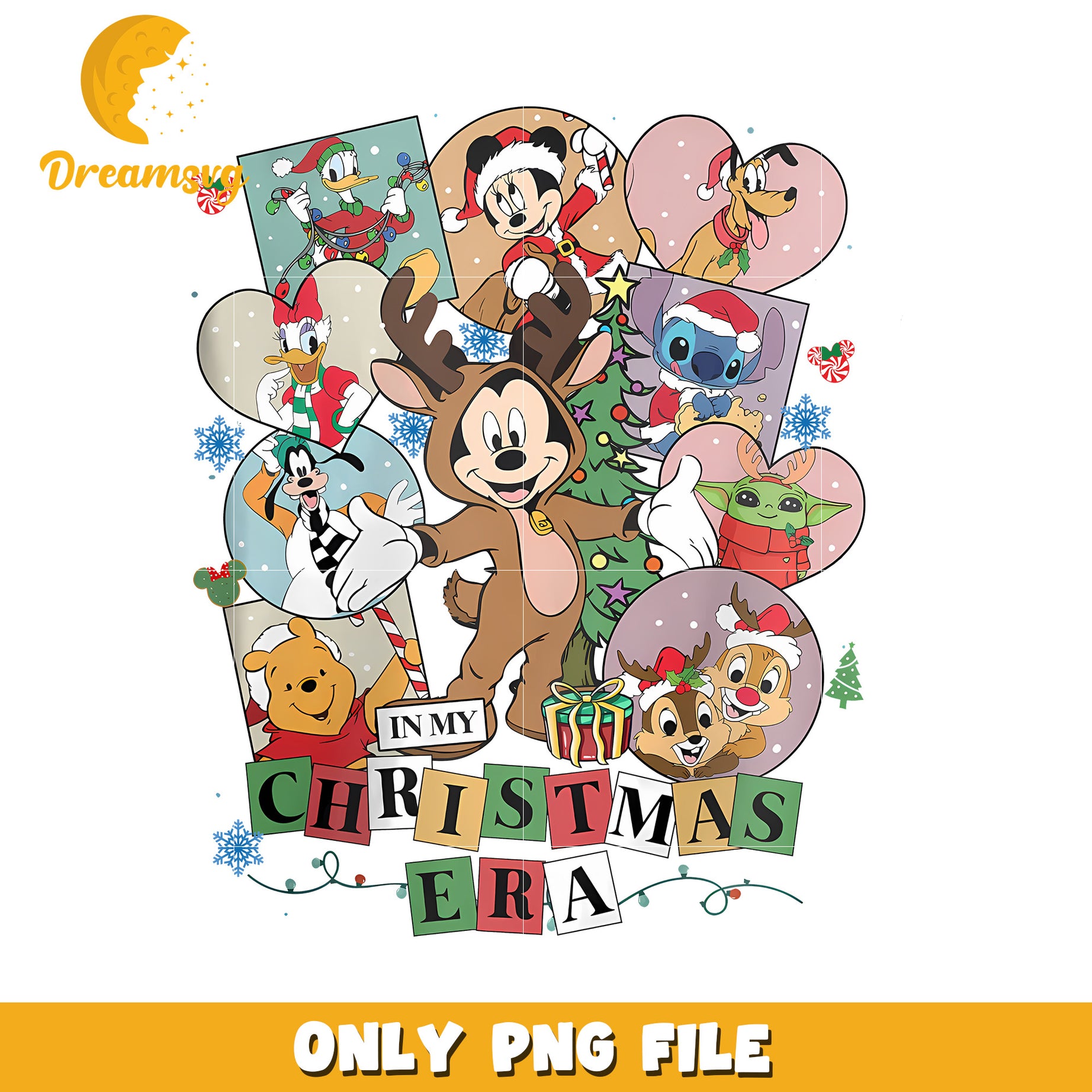 In my christmas era png, disney clipart png, christmas decor png