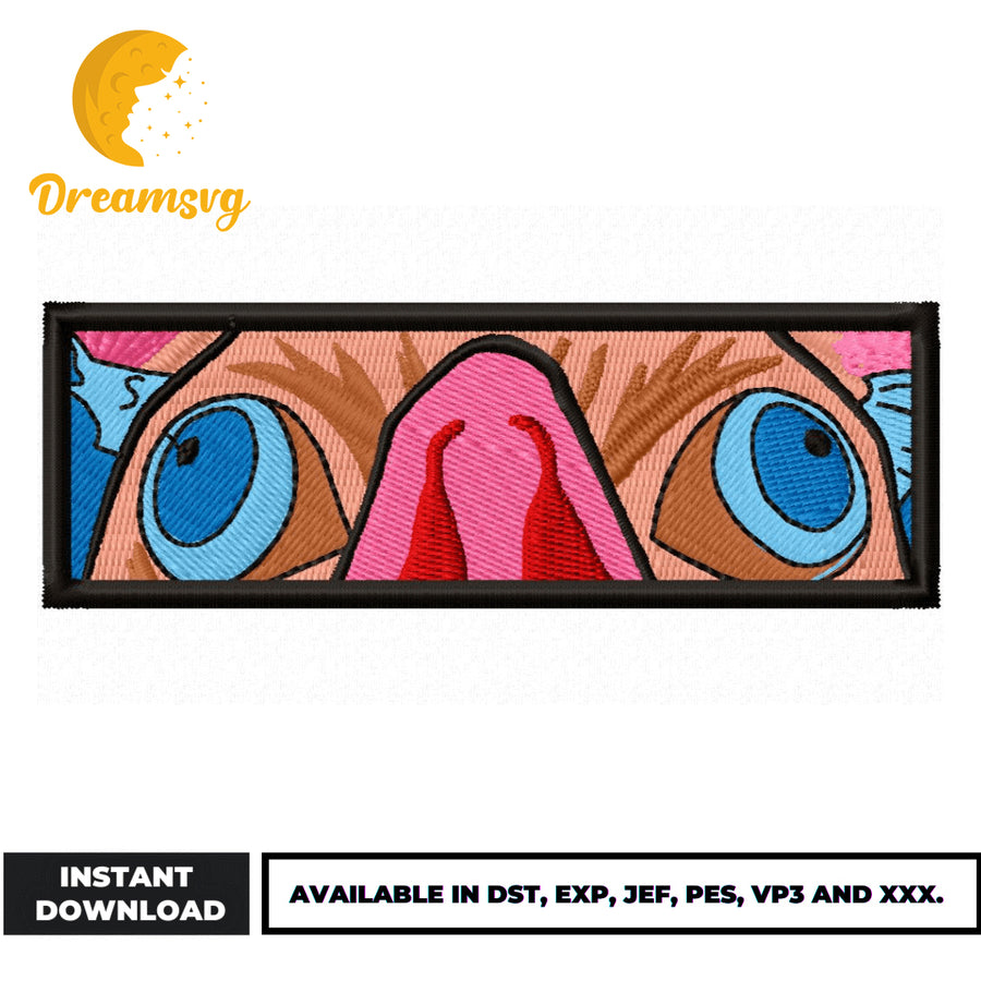 Inosuke Boar Eyes embroidery design