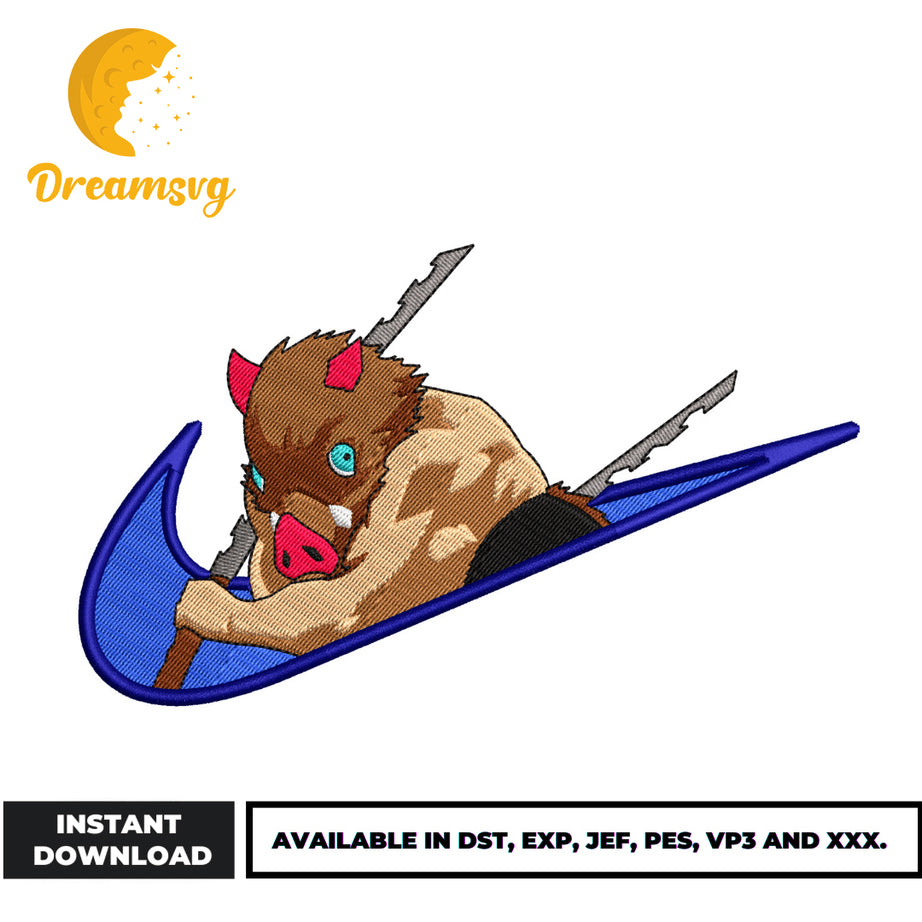 Inosuke Swoosh embroidery design