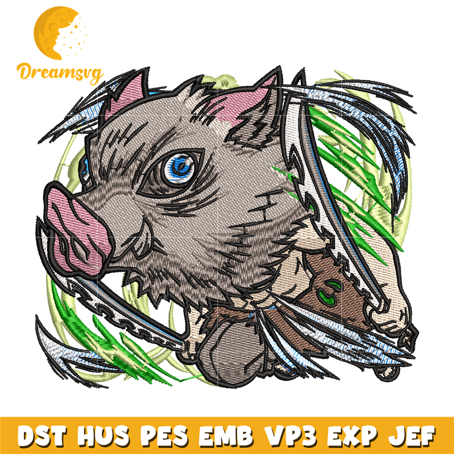 Inosuke embroidery design – DreamSVG Store