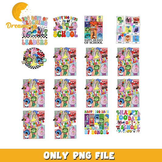 Inside Out 100 Days School PNG Bundle