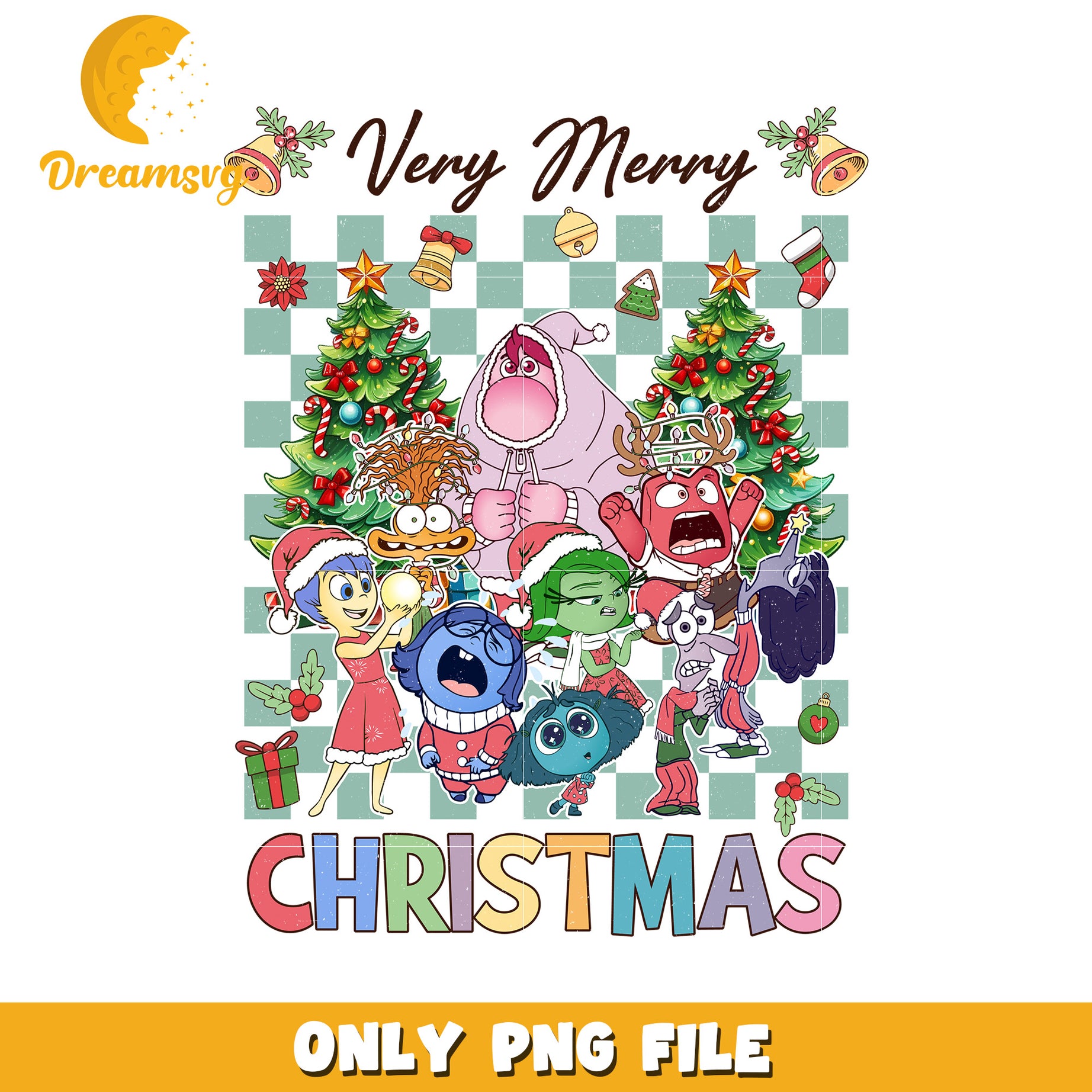 Inside Out Christmas PNG Design