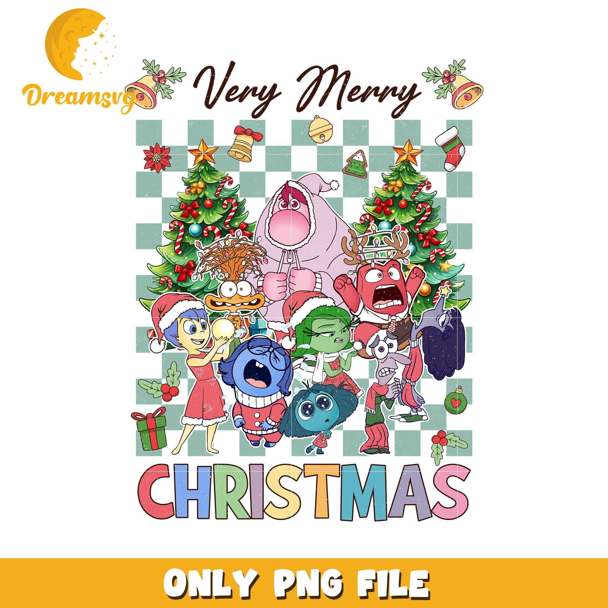 Inside Out Christmas PNG Design