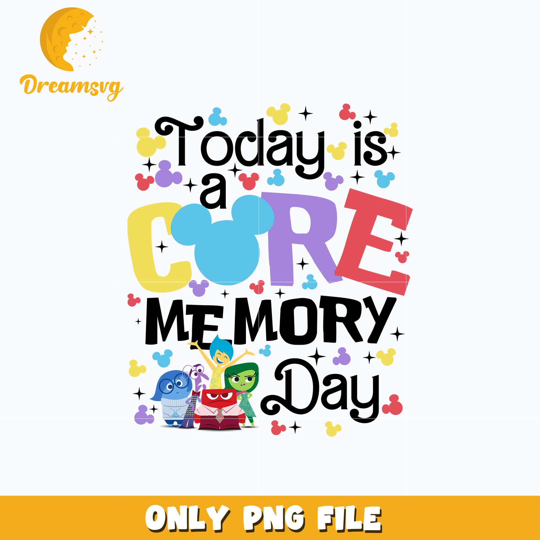 Inside Out Today Is A Core Memory Day png, cartoon disney png