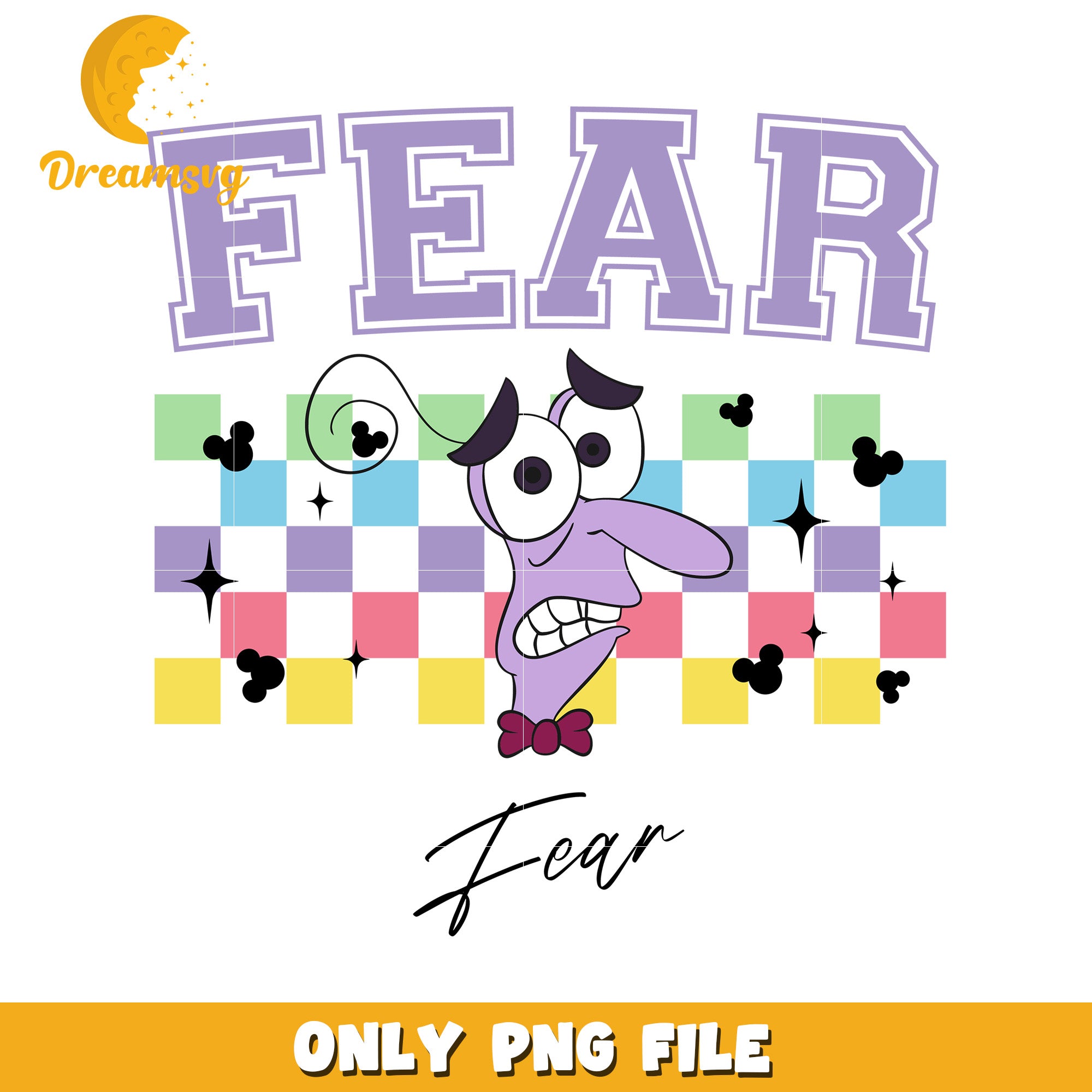 Inside Out Fear PNG Sublimation