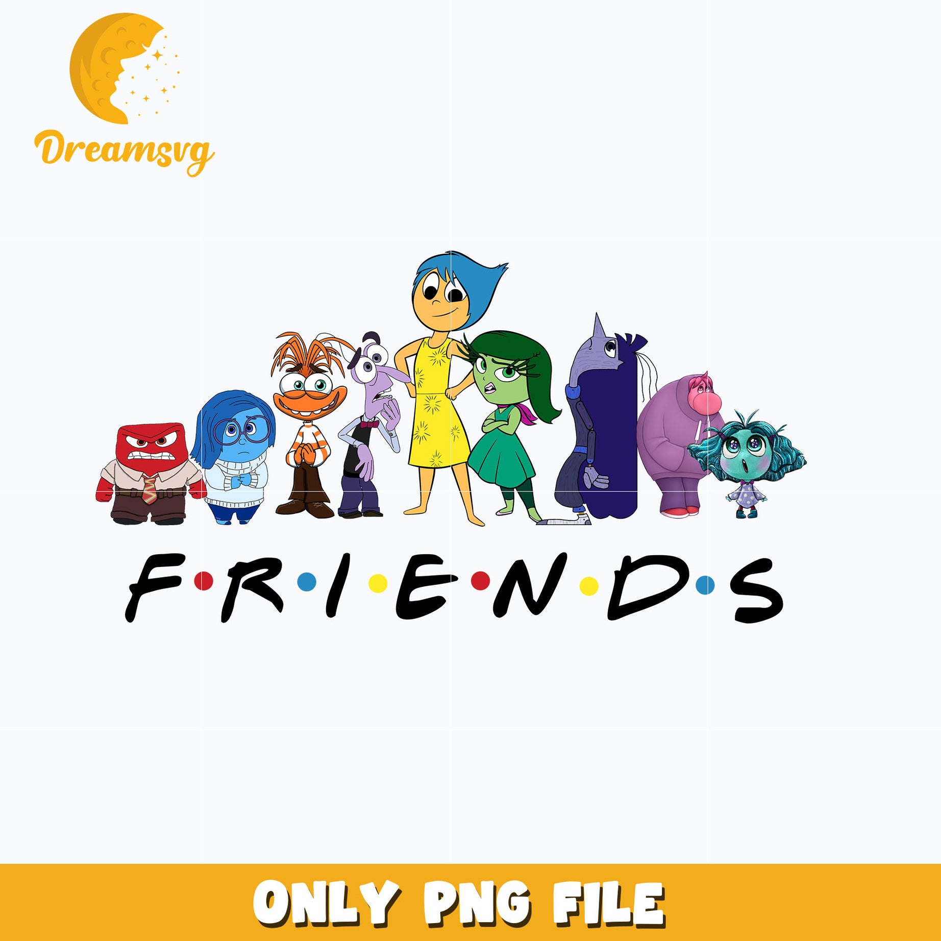 Inside Out 2 friends png, cartoon disney png