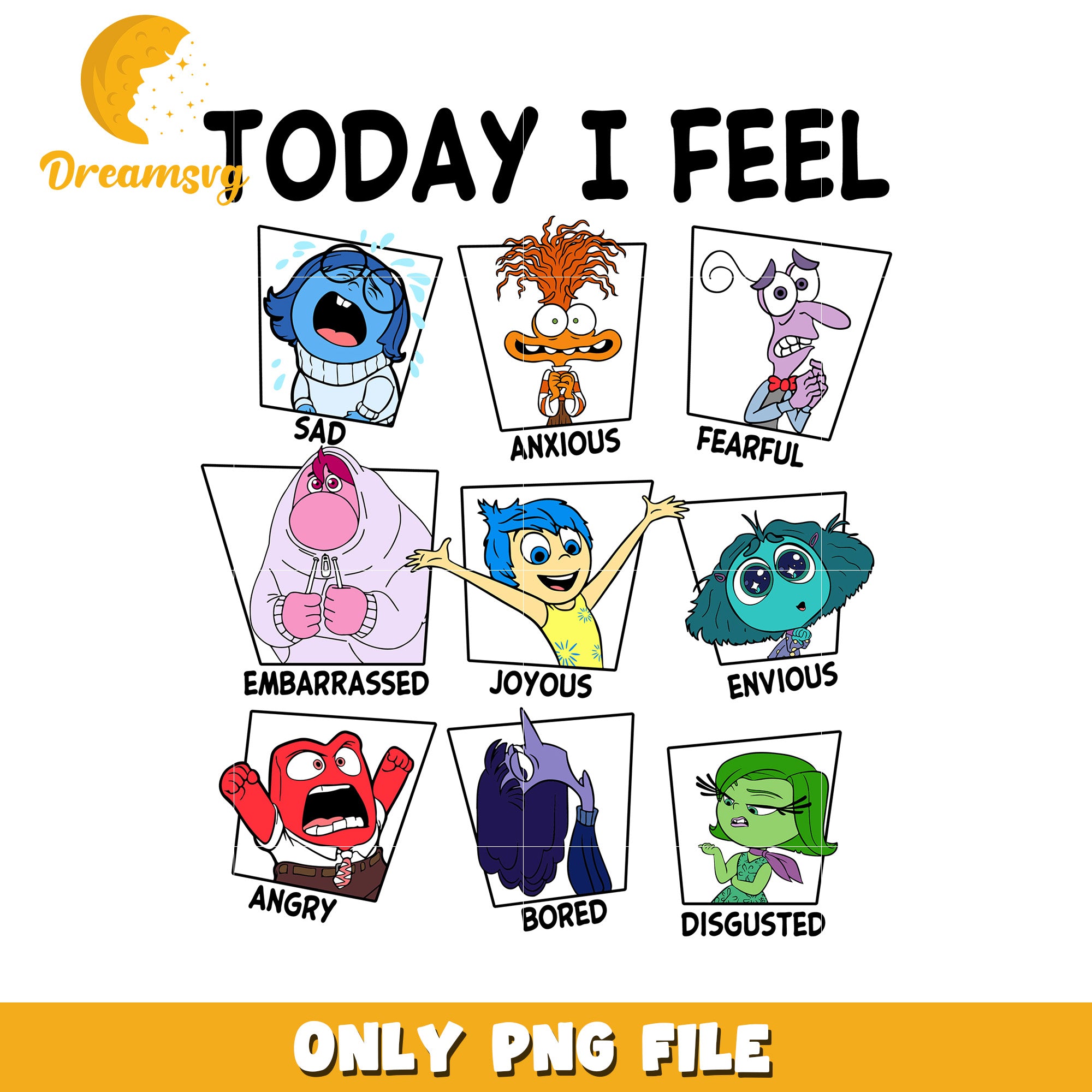 Inside Out PNG Emotions Chart