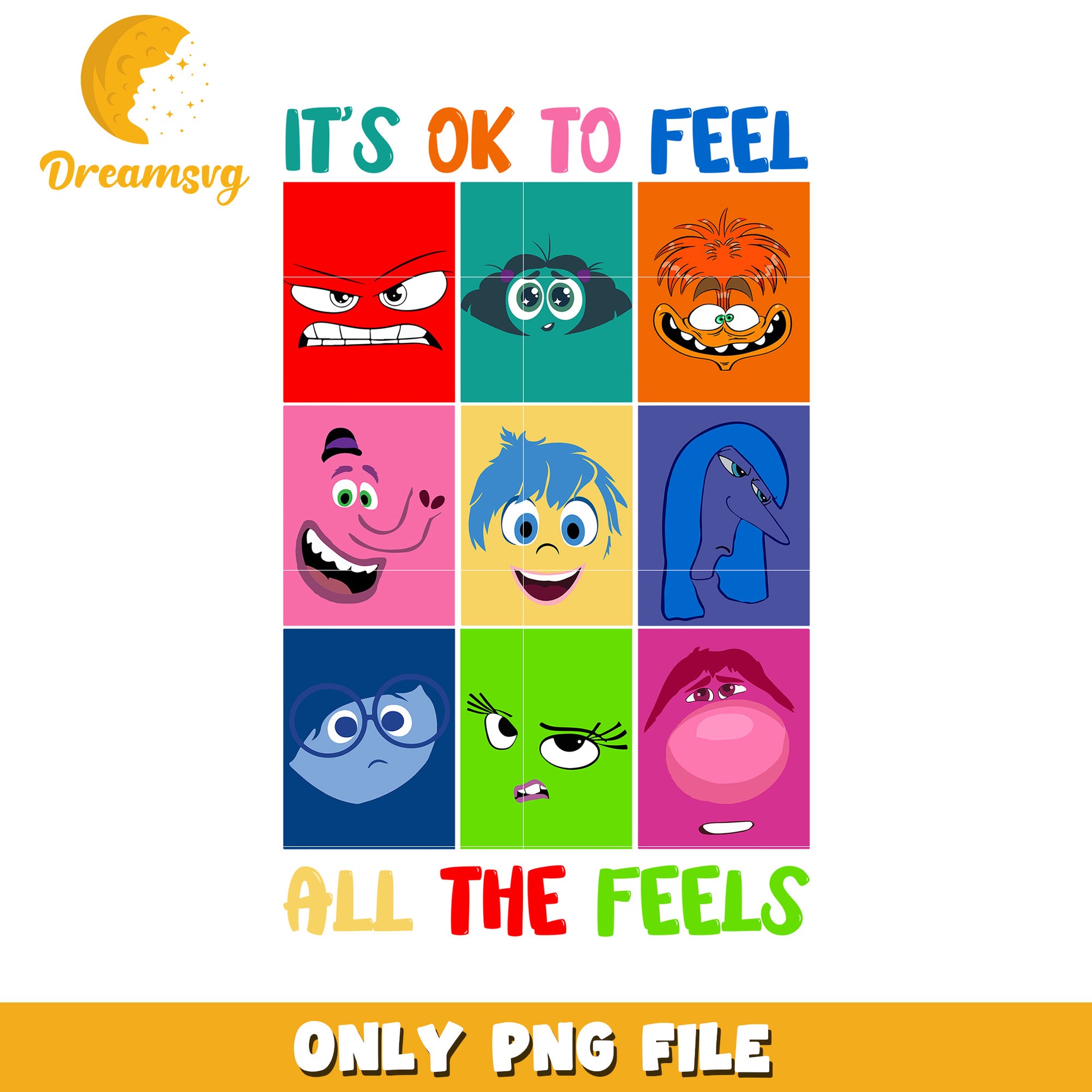 Inside Out PNG Faces Emotions