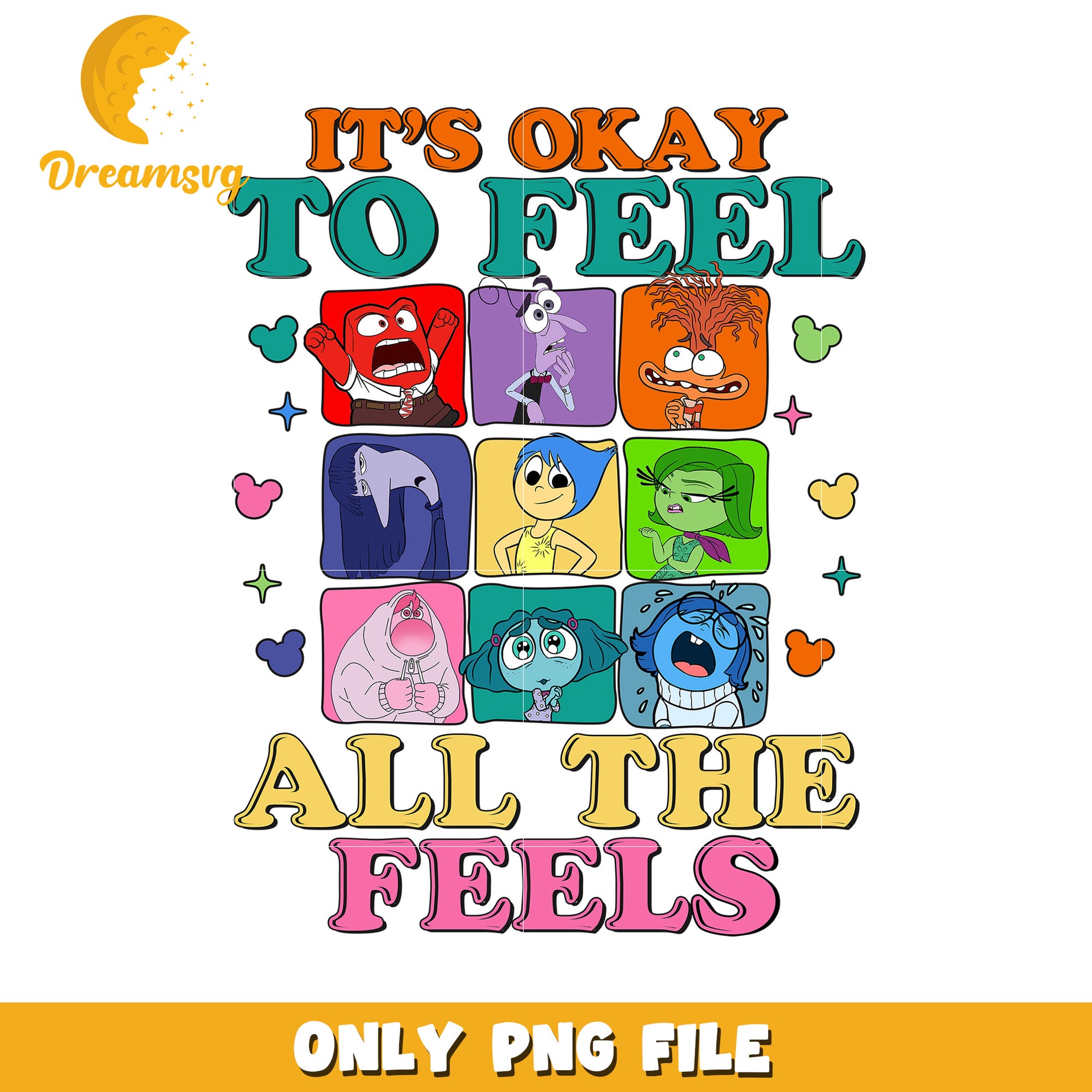 Inside Out PNG Feel All Emotions