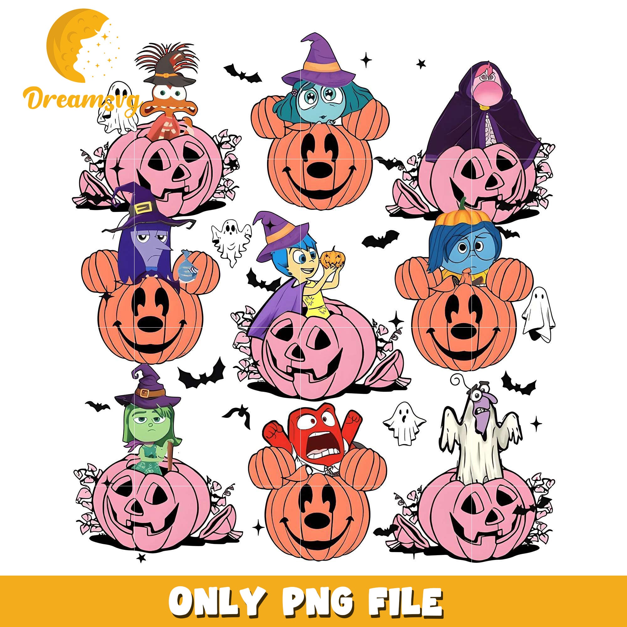 Inside Out Pumpkin Halloween Disney png, halloween pumpkin png, halloween cookies png