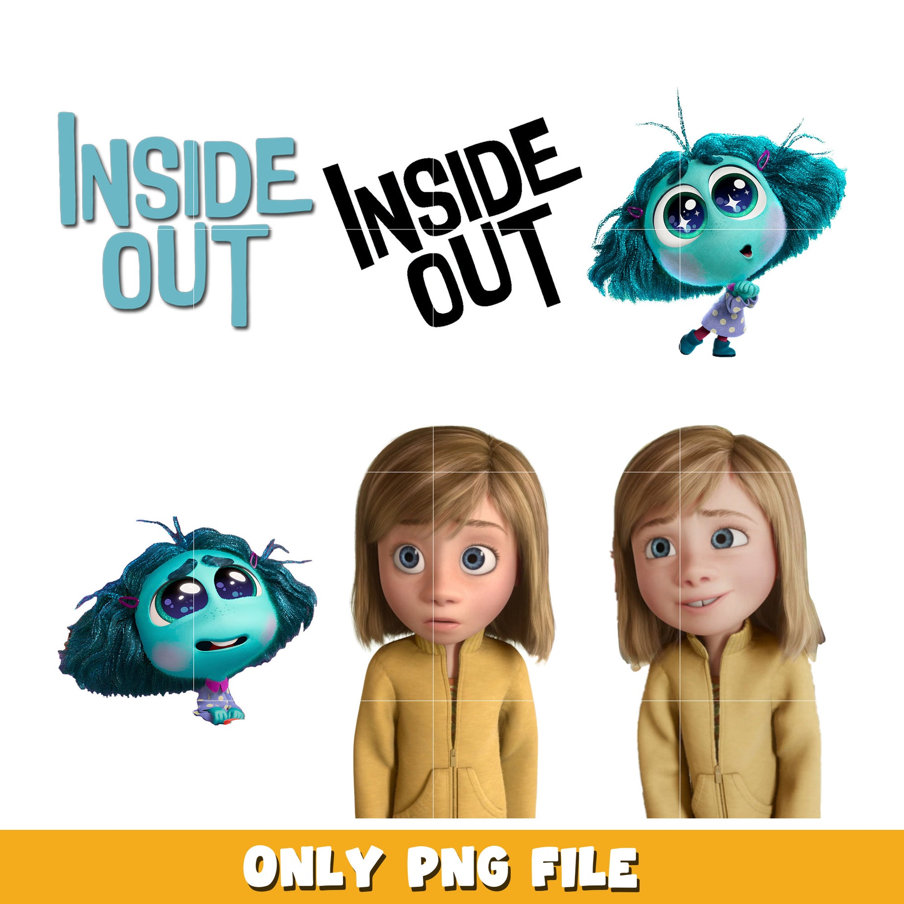 Disney Riley Inside out 2 bundle png, Inside Out 2 png, Disney cartoon png, Digital download 