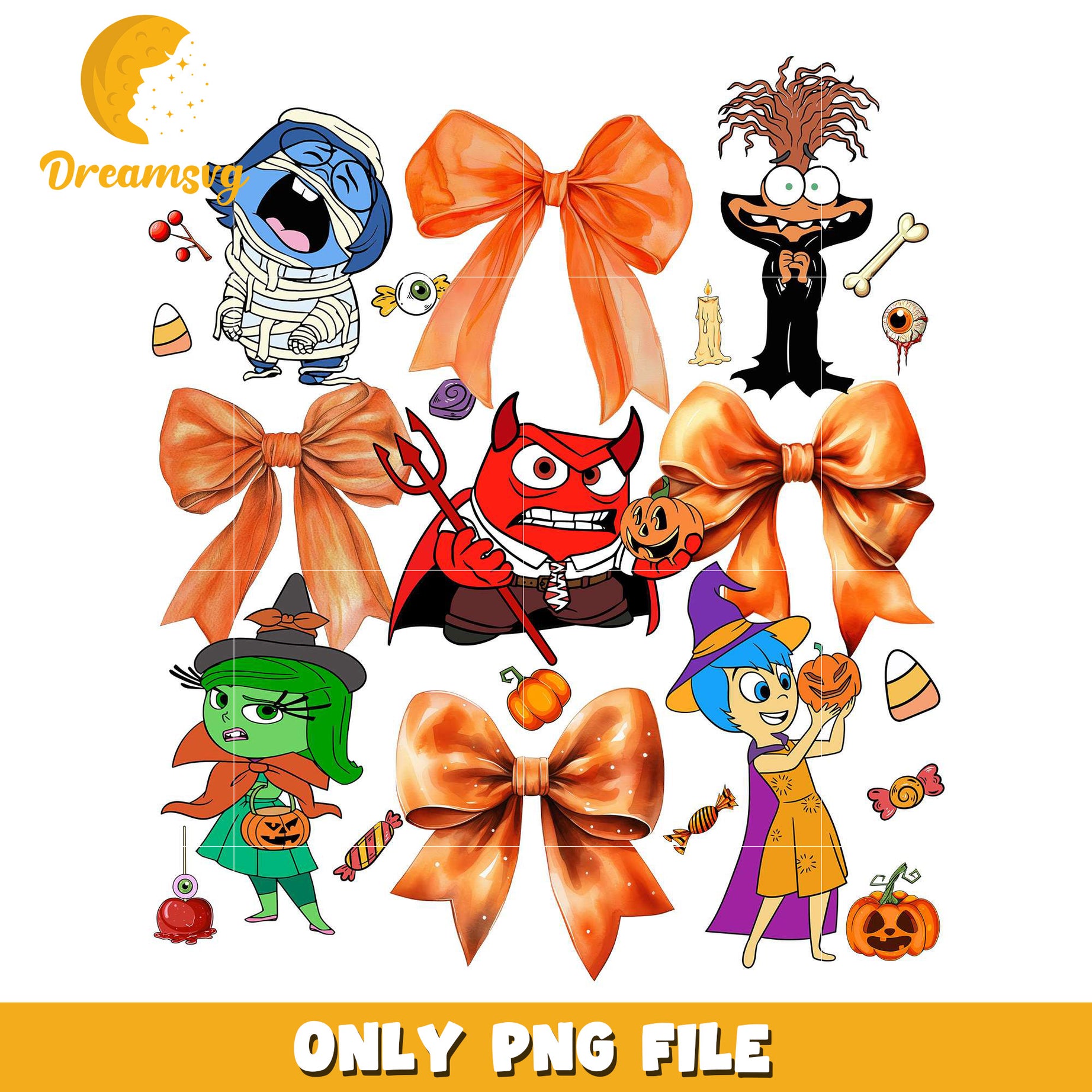 In side out characters png, halloween games​​ png, halloween cookies​ png