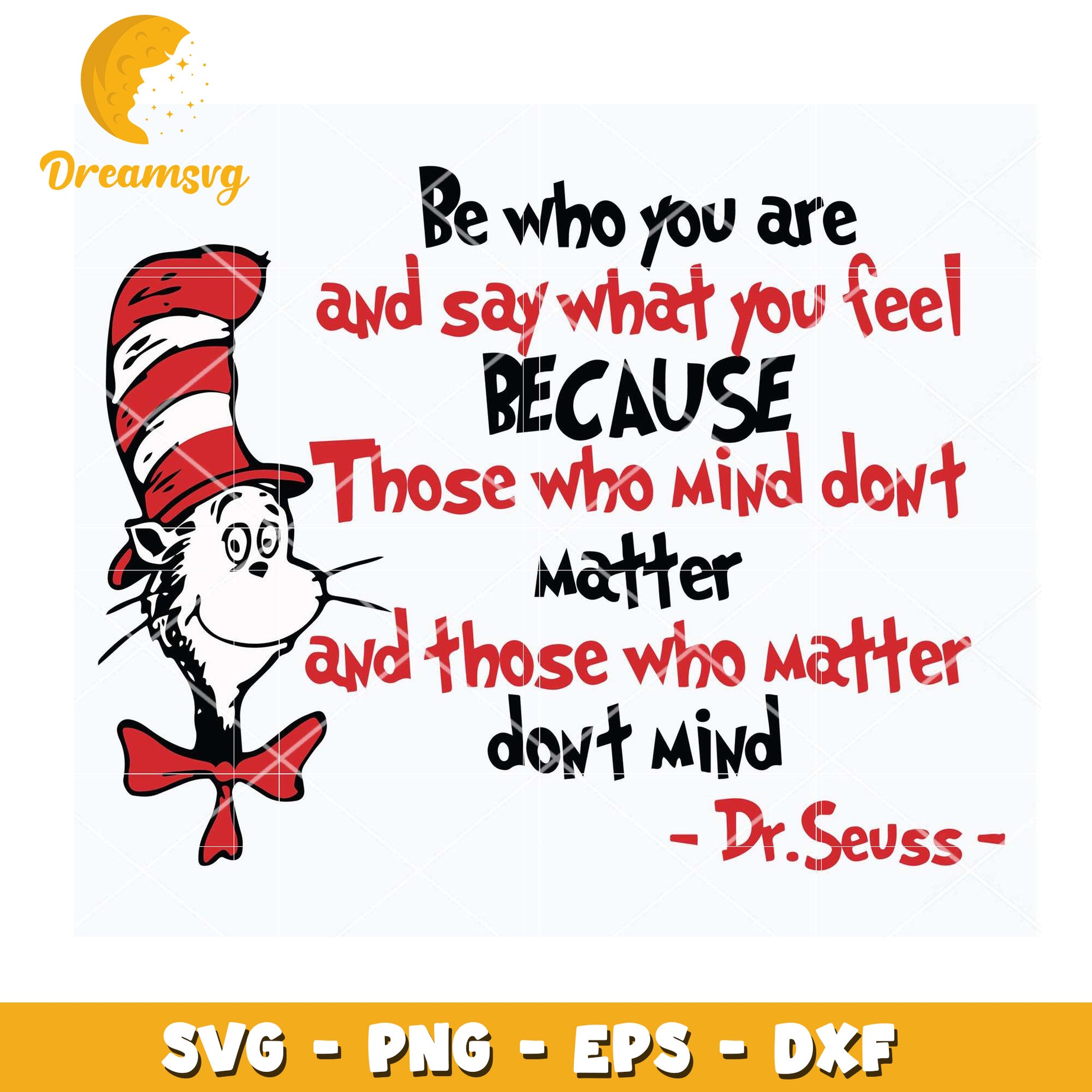 Inspirational Dr Seuss Quote SVG for Creativity and Self-Expression