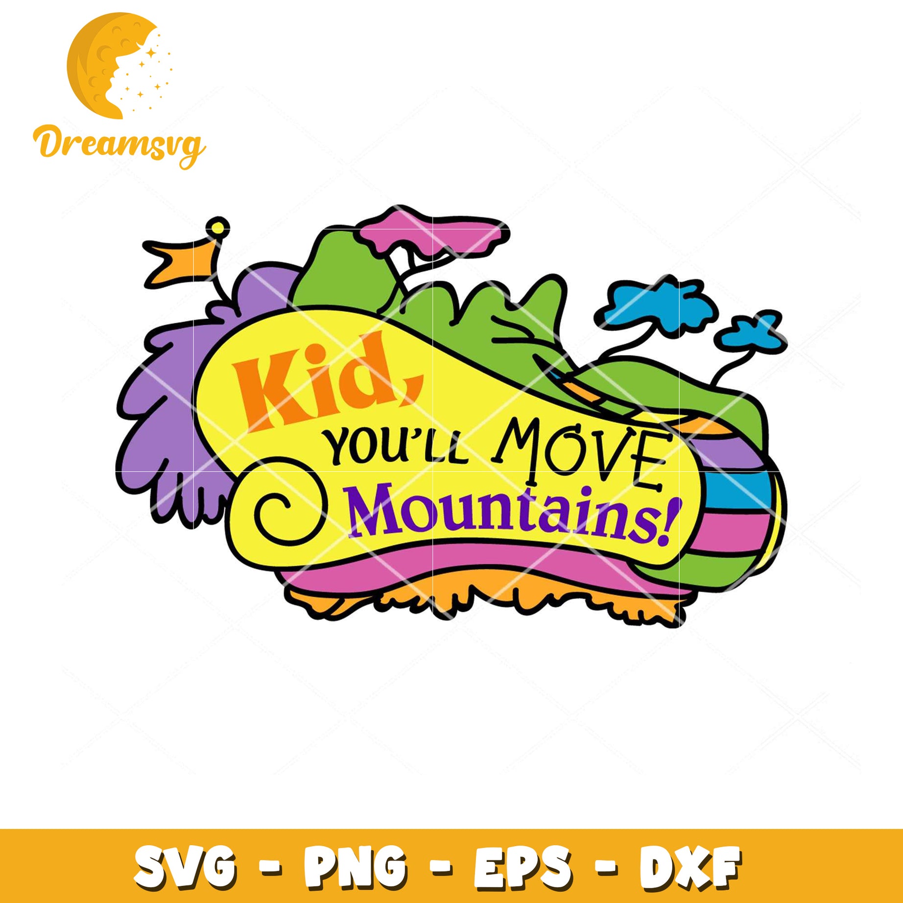 Inspirational Kid Youll Move Mountains SVG Instant Download Art