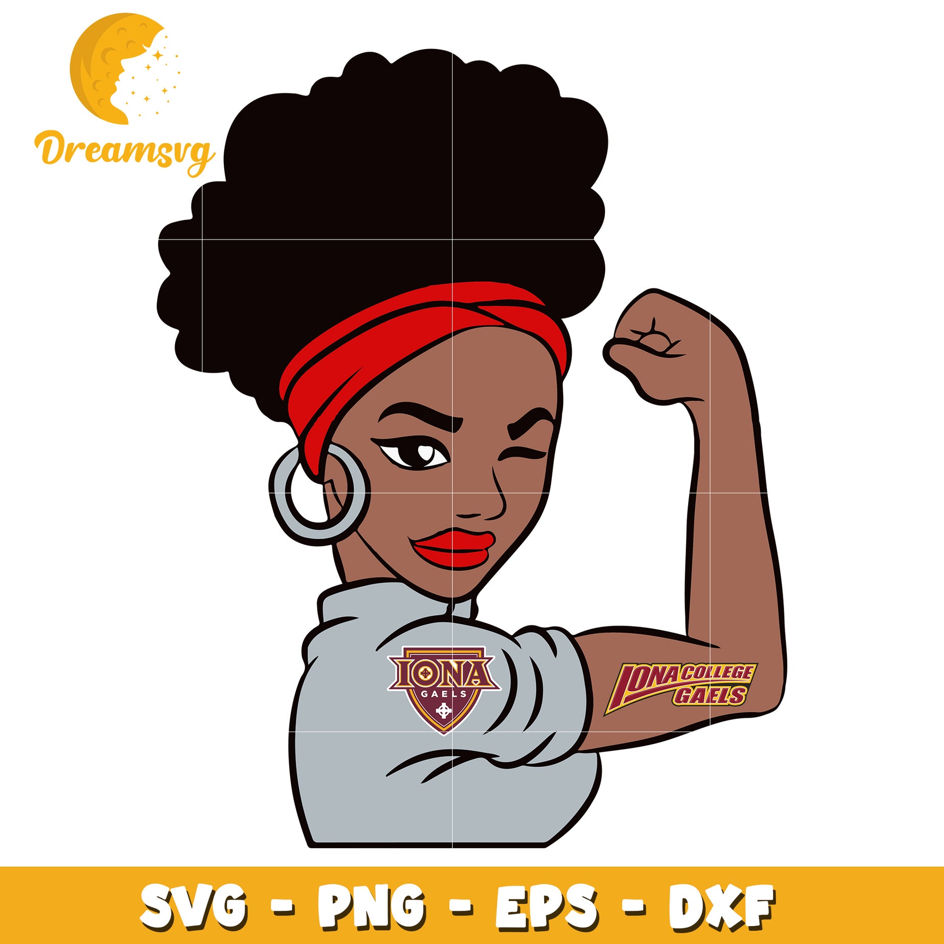 Iona College Gael Girl Power SVG PNG EPS DXF