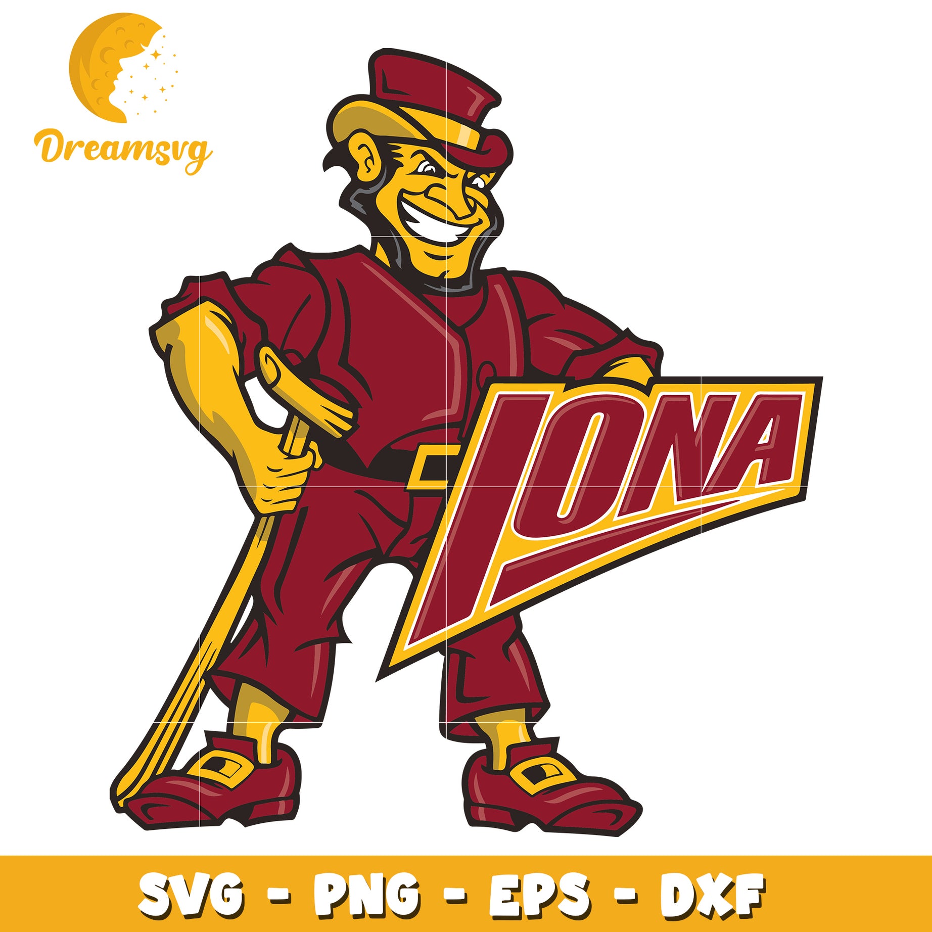 Iona College Mascot SVG Logo for Crafting and Design Projects