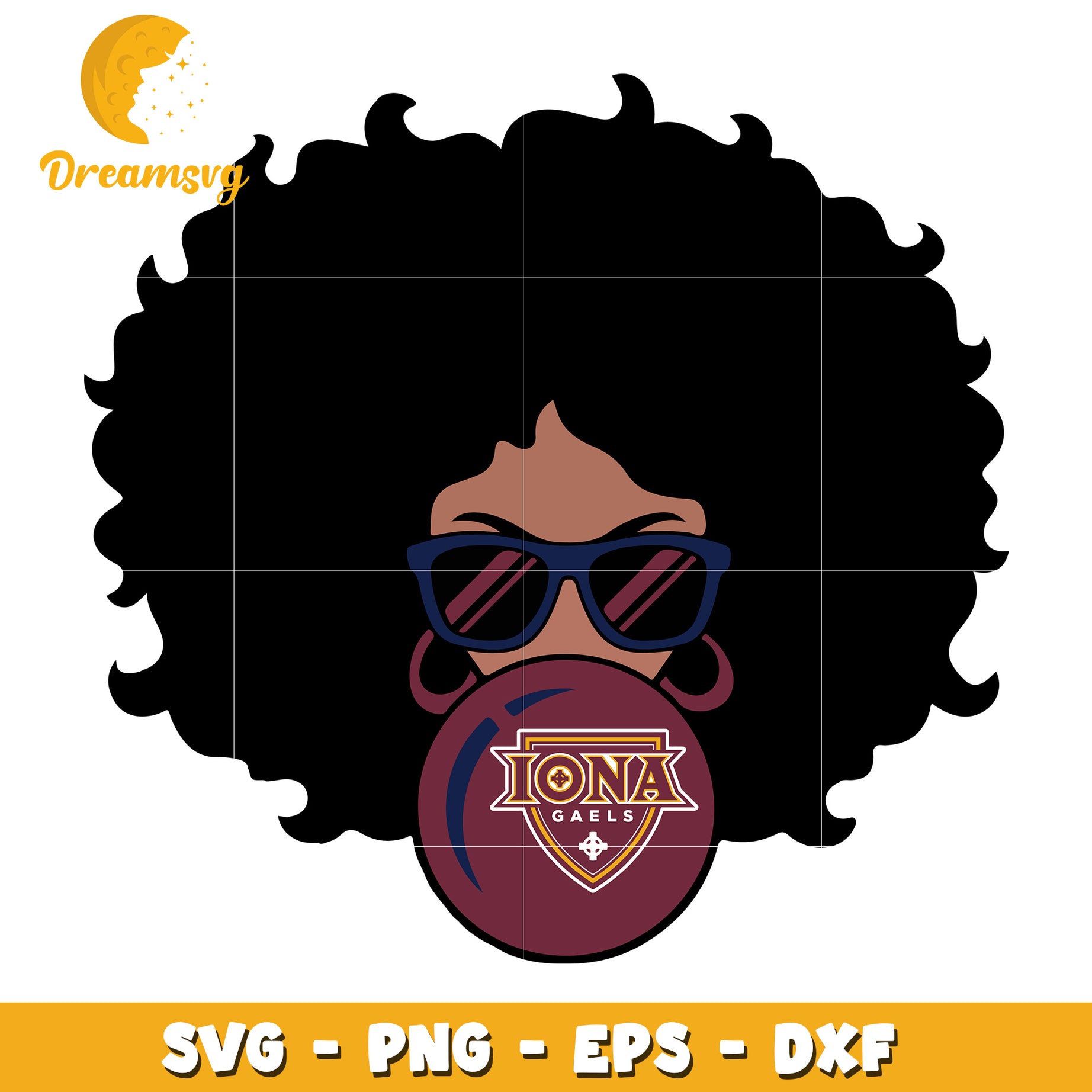 Iona Gaels Black Girl Magic SVG PNG EPS DXF