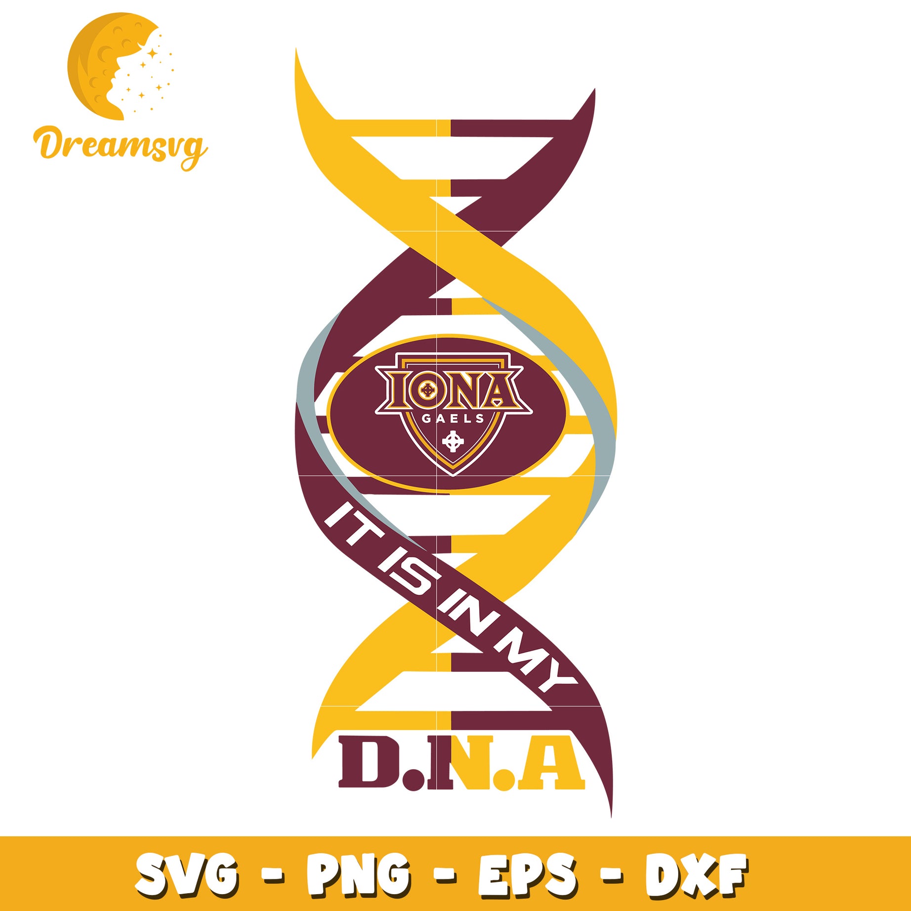 Iona Gaels DNA SVG Design For Fans And Crafters Download Now