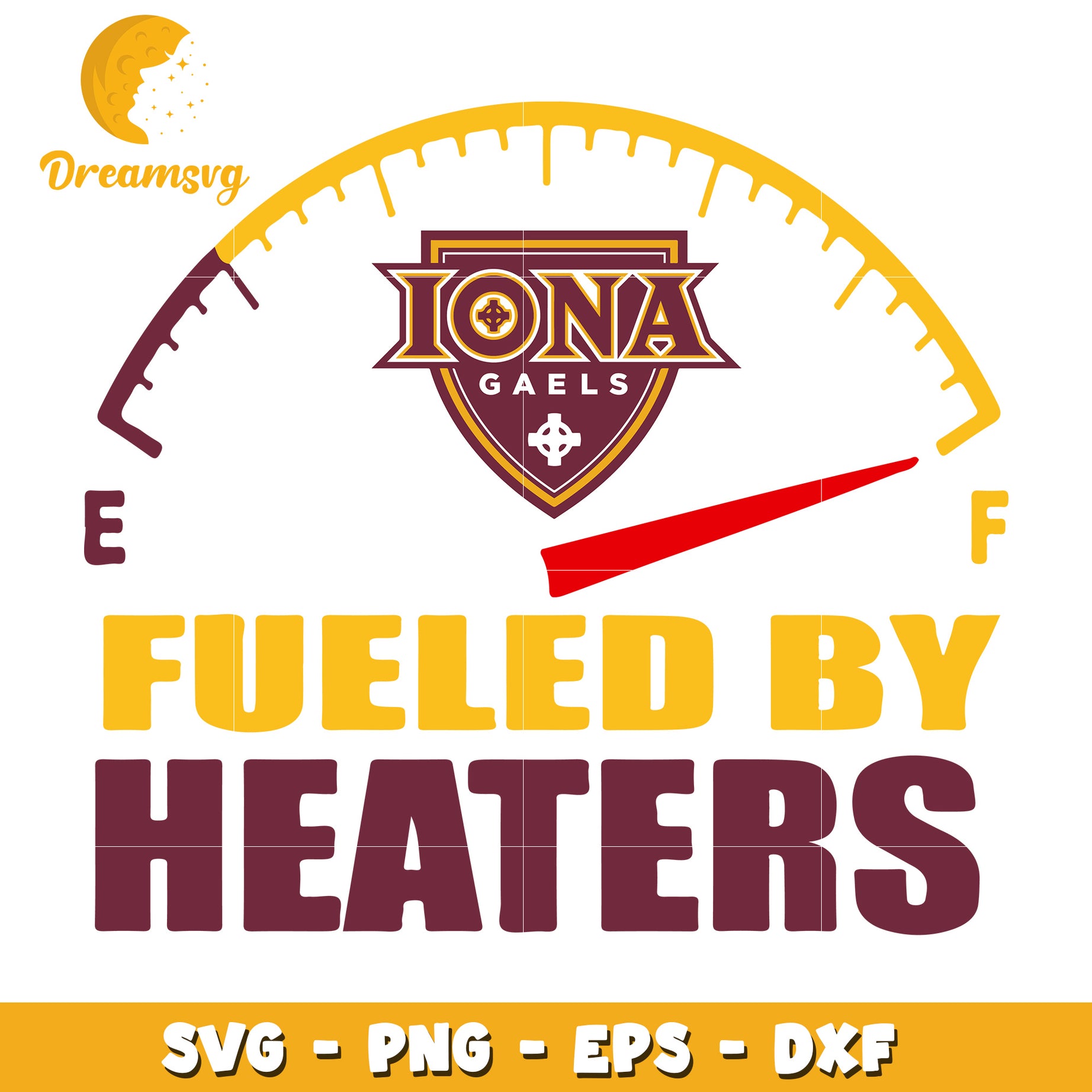 Iona Gaels Fueled by Heaters SVG Design for Creative Projects