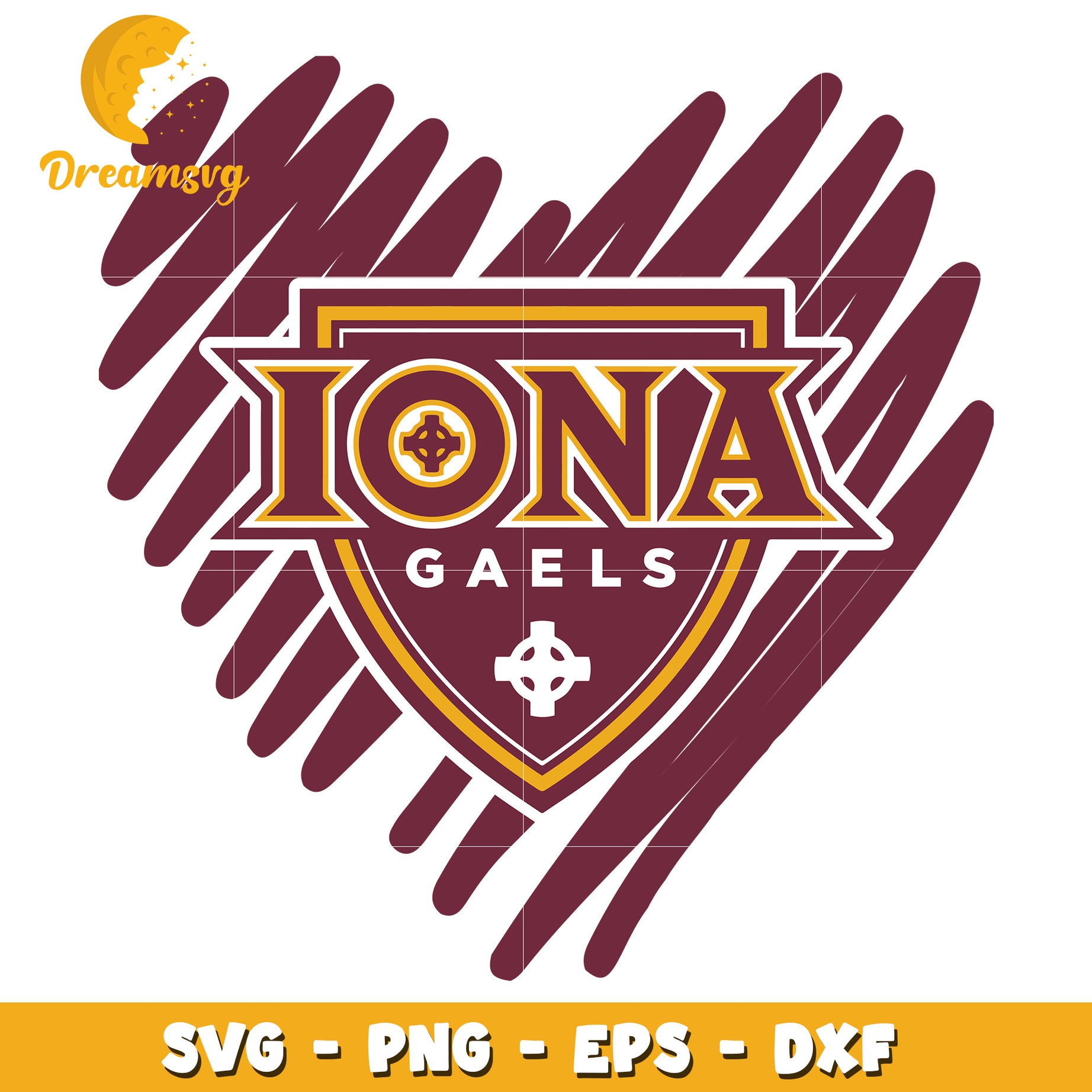 Iona Gaels Logo SVG Clipart for T-Shirts and Craft Projects