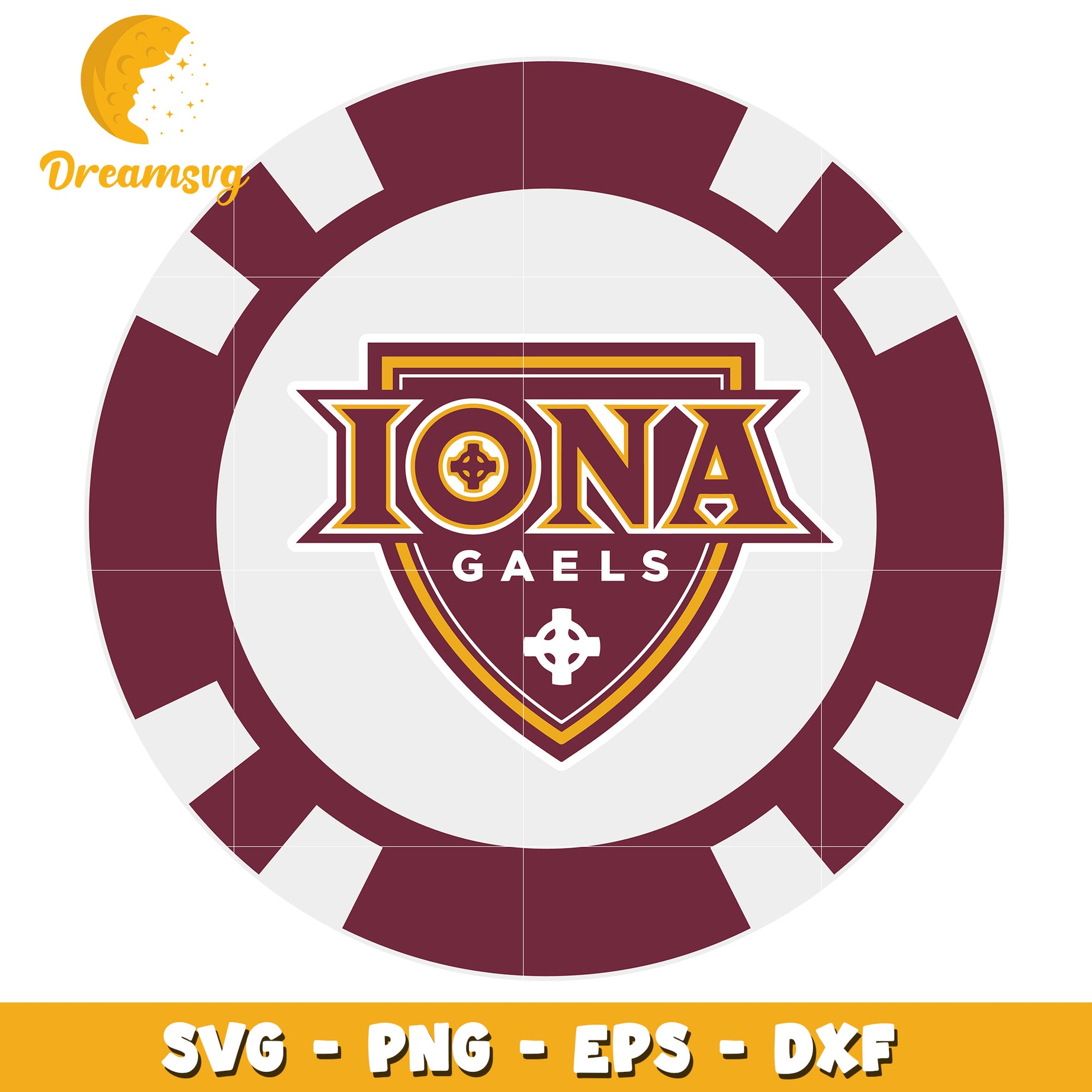 Iona Gaels Logo SVG File for Custom Crafts and Design Projects