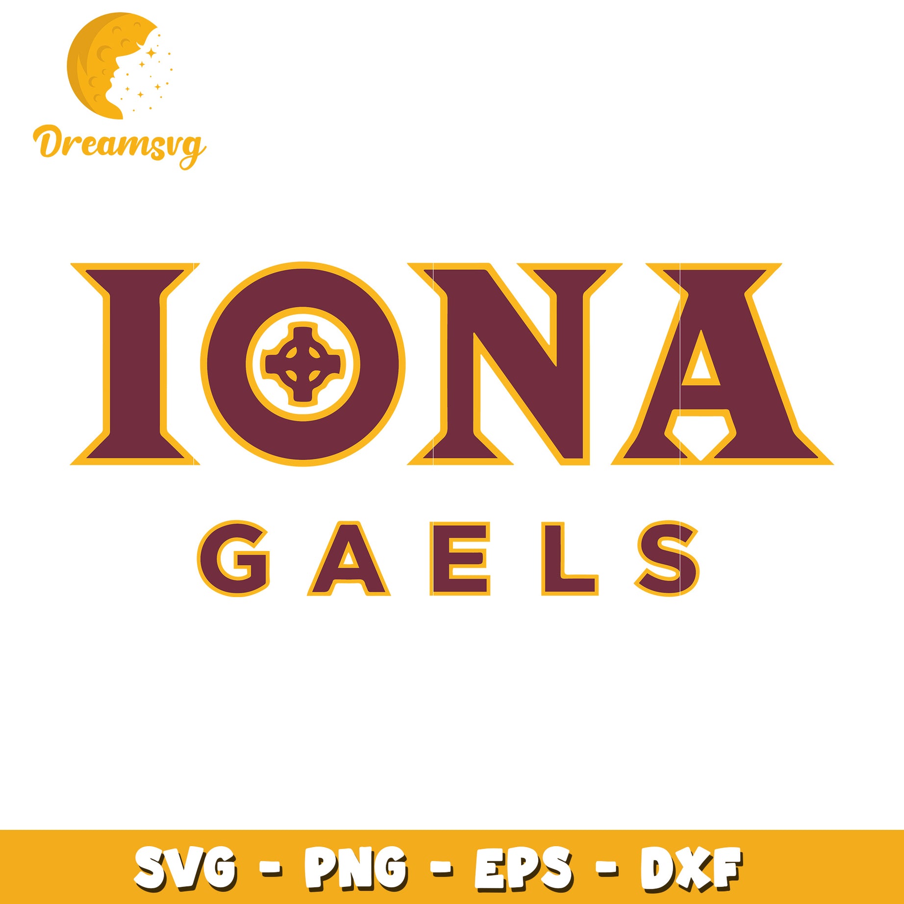 Iona Gaels Logo SVG File for Print and Digital Designs