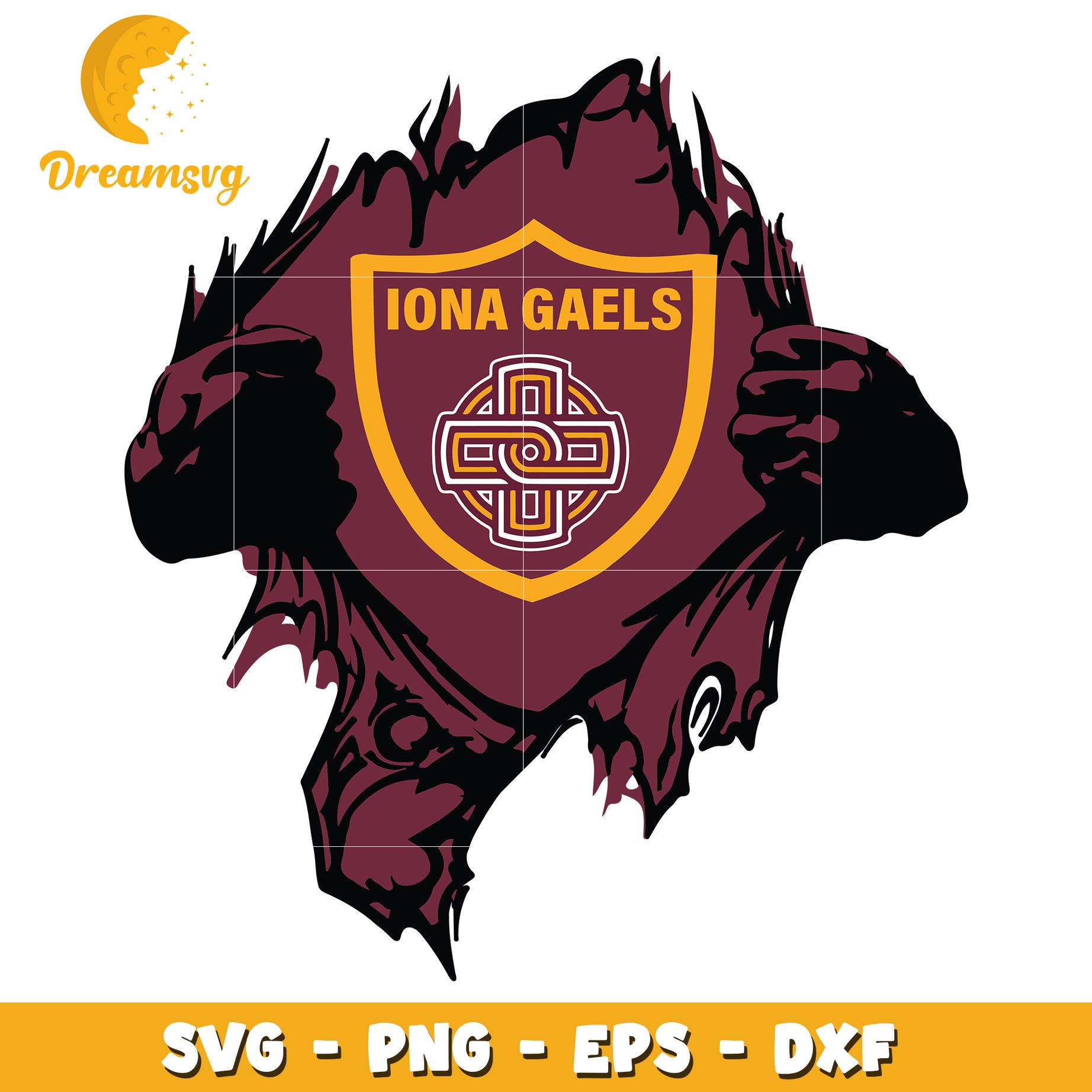 Iona Gaels Mascot SVG Design for Sports Fans and Crafters