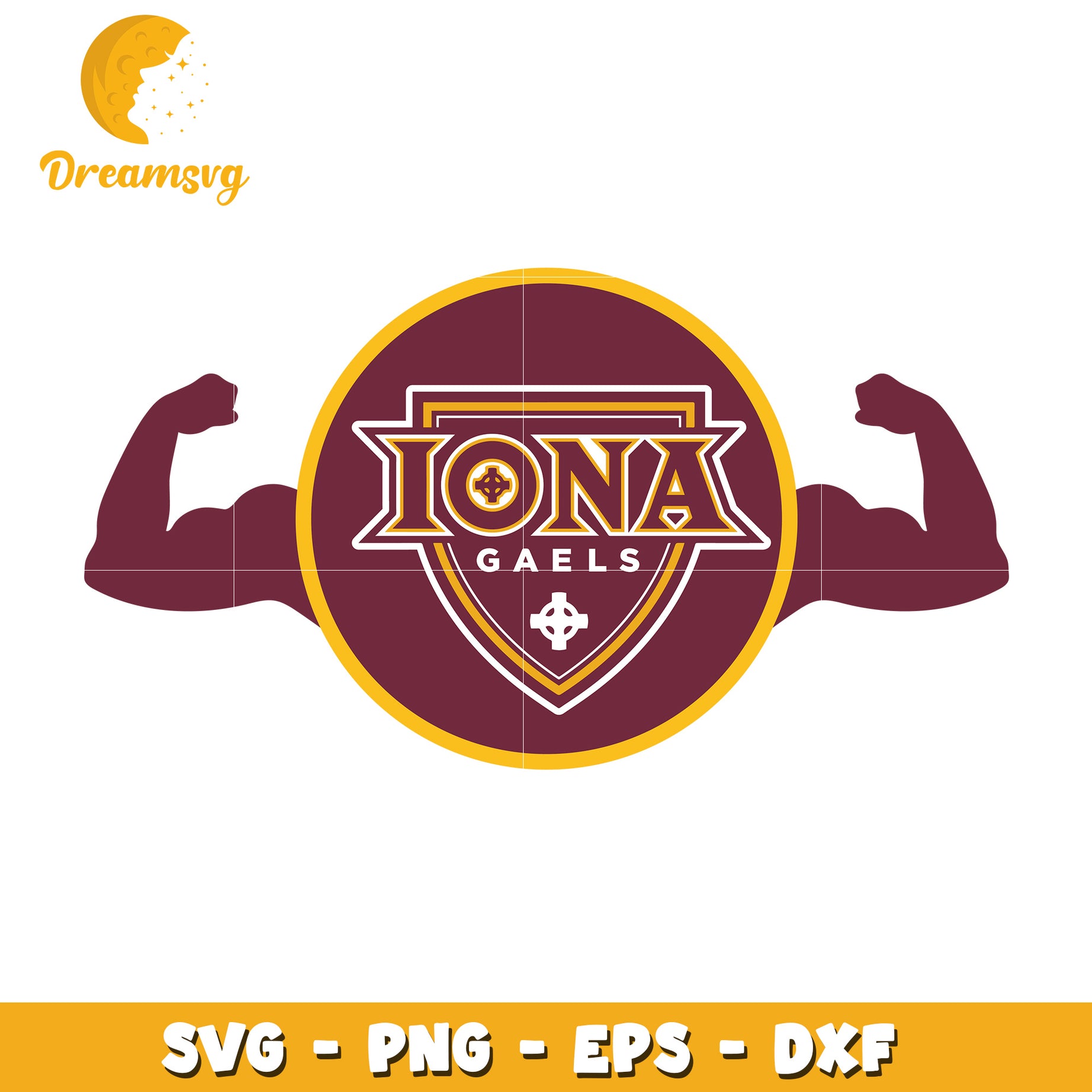 Iona Gaels SVG Clipart Design for Sports and Merchandise Use