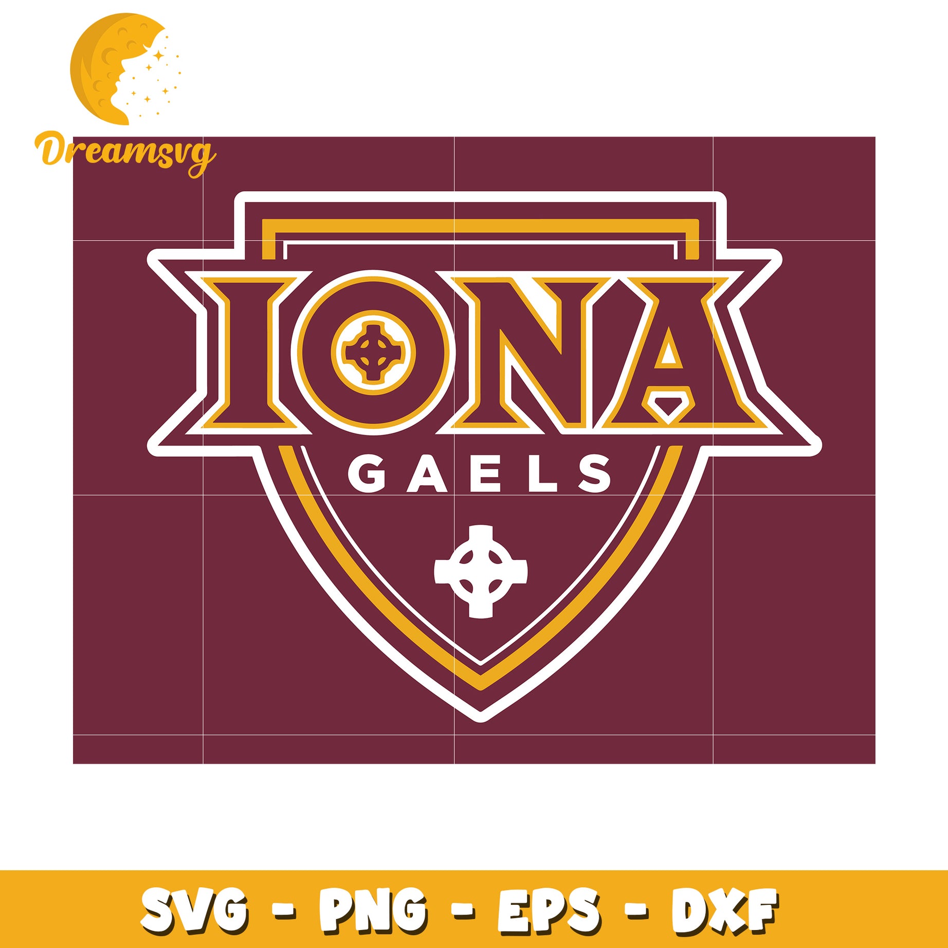 Iona Gaels SVG Logo for Crafting and Design Projects Online