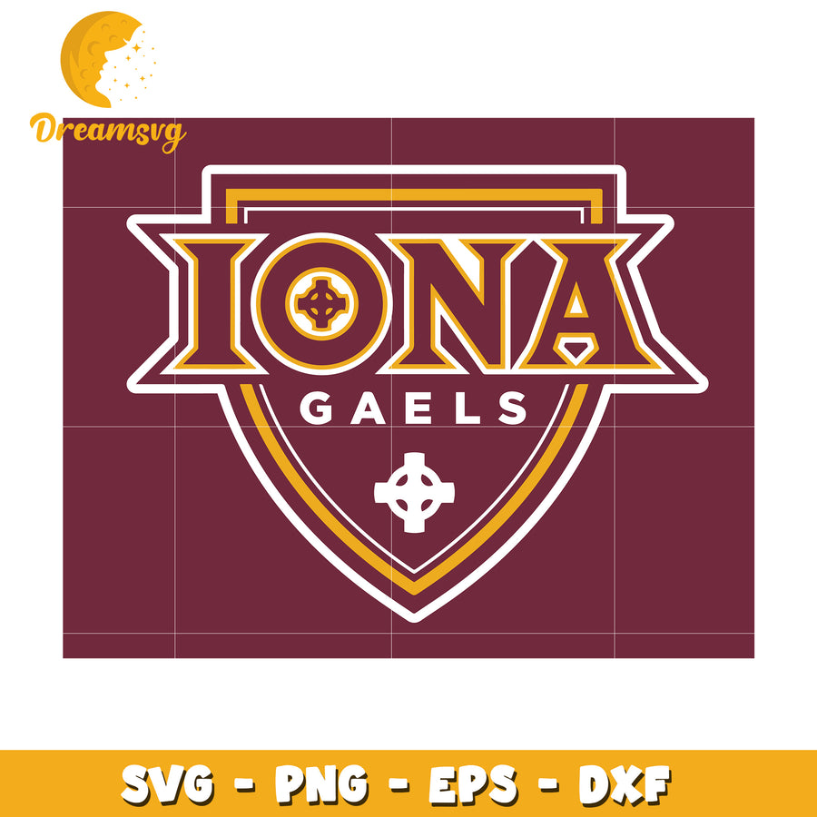 Iona Gaels SVG Logo for Crafting and Design Projects Online