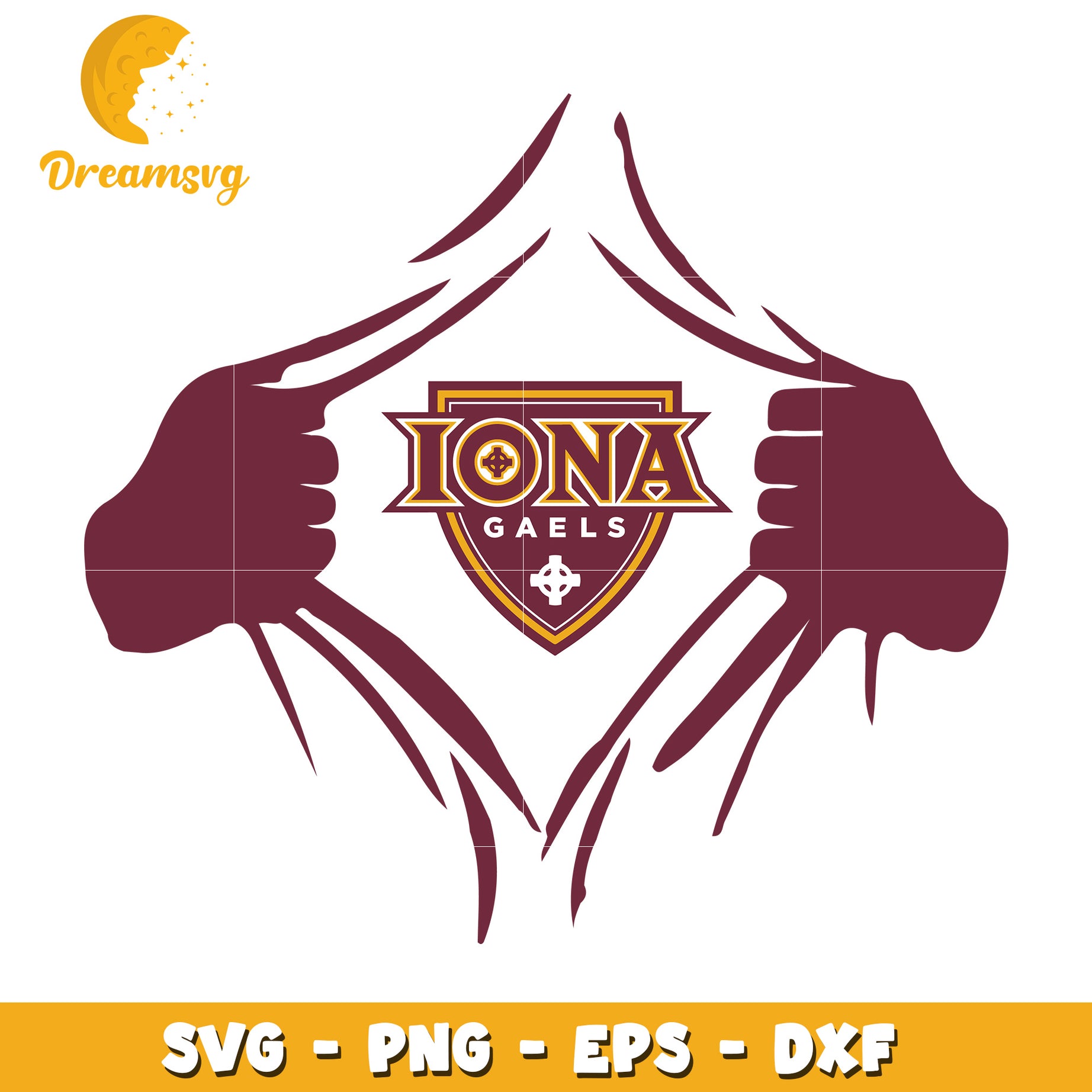 Iona Gaels SVG PNG EPS DXF Cut Files
