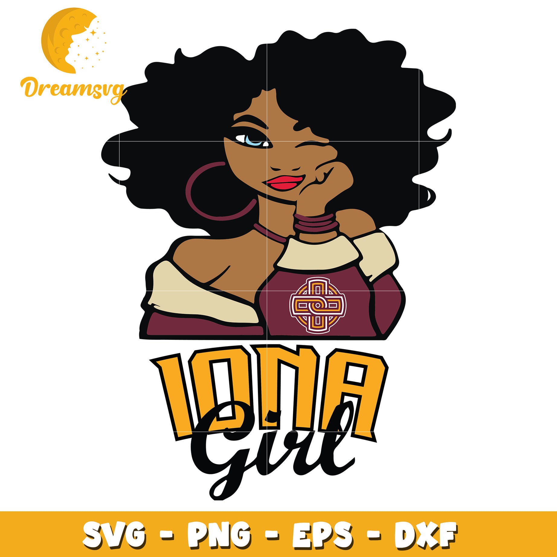 Iona Girl SVG PNG EPS DXF Cut File