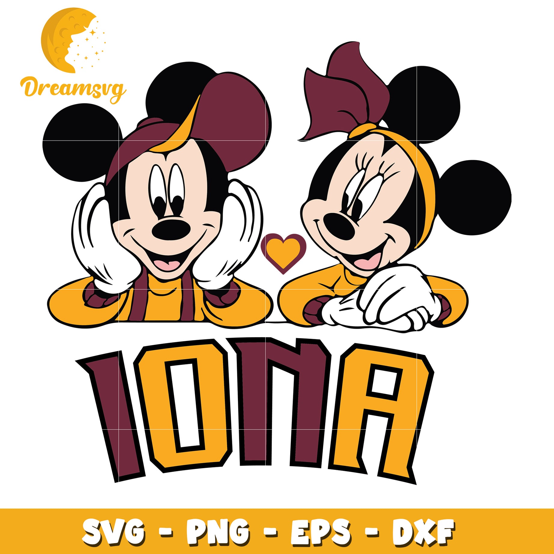 Iona Mickey Minnie SVG PNG EPS DXF