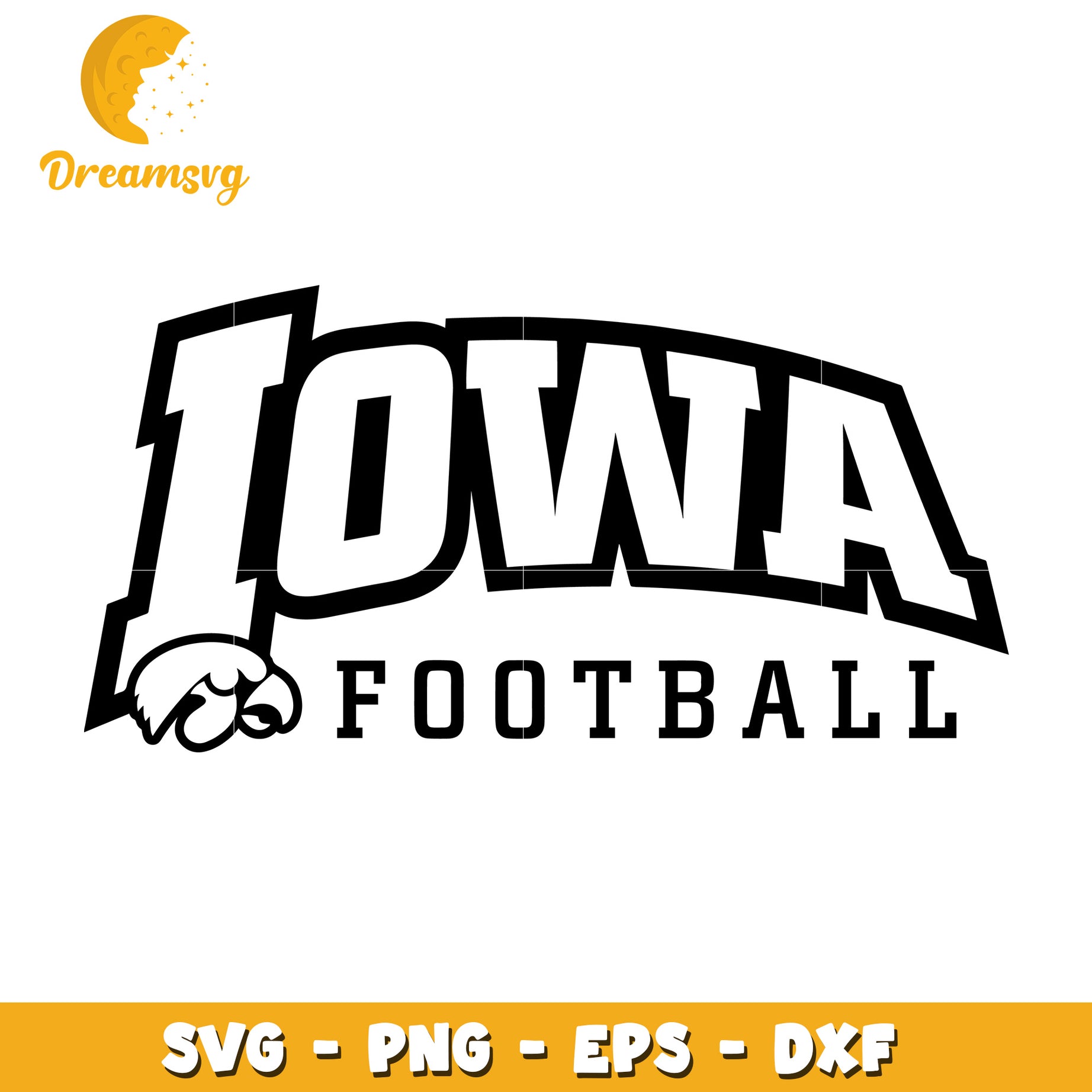 Iowa Football SVG PNG EPS DXF Cut File