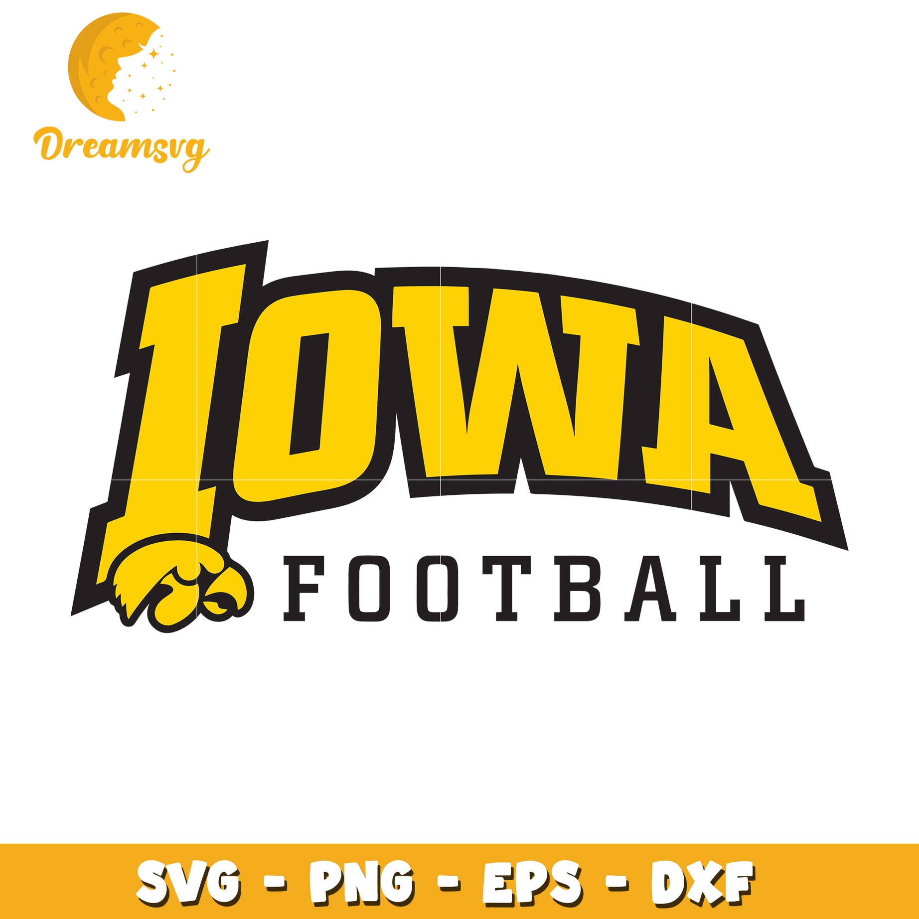 Iowa Football SVG PNG EPS DXF Cut Files