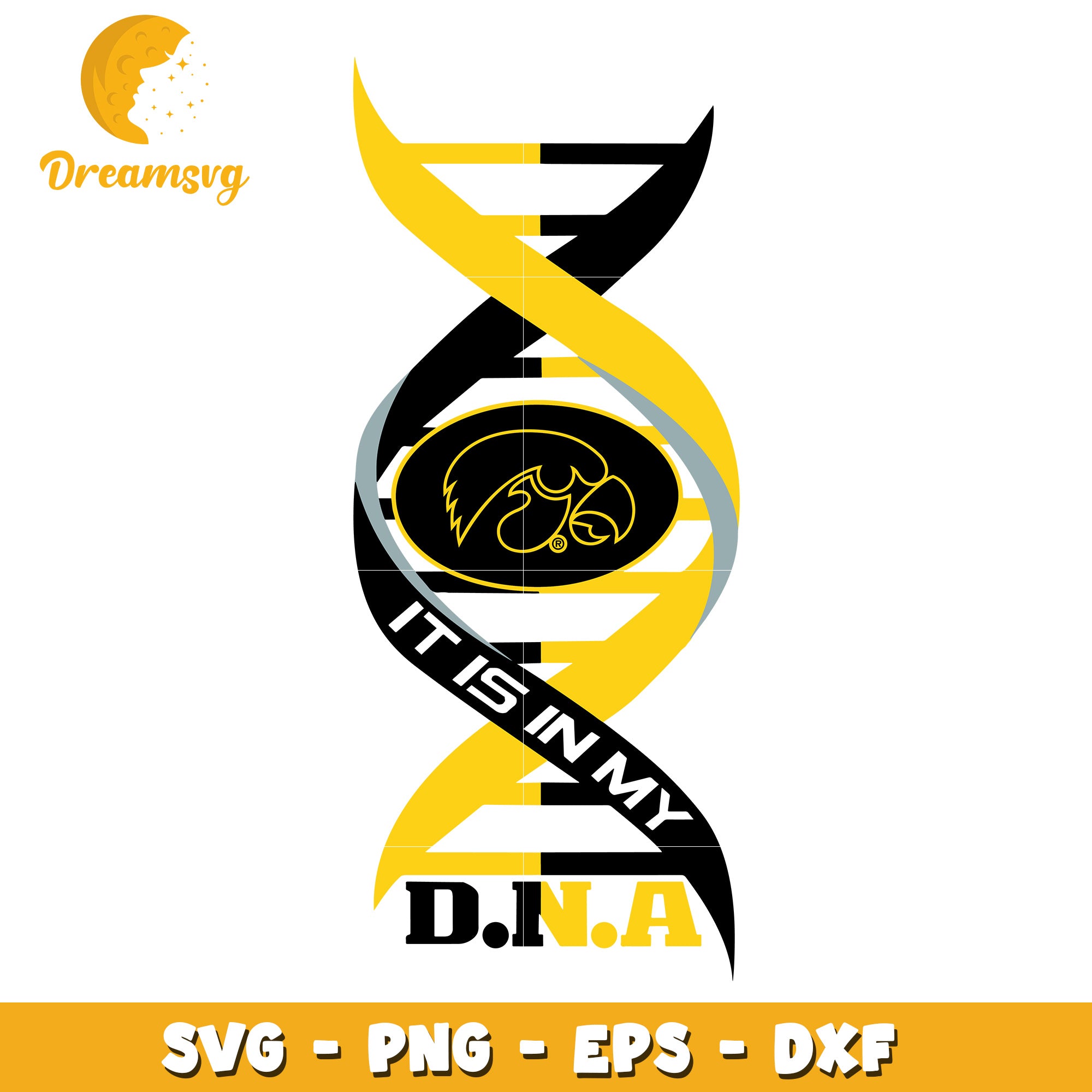 Iowa Hawkeyes DNA SVG PNG EPS DXF